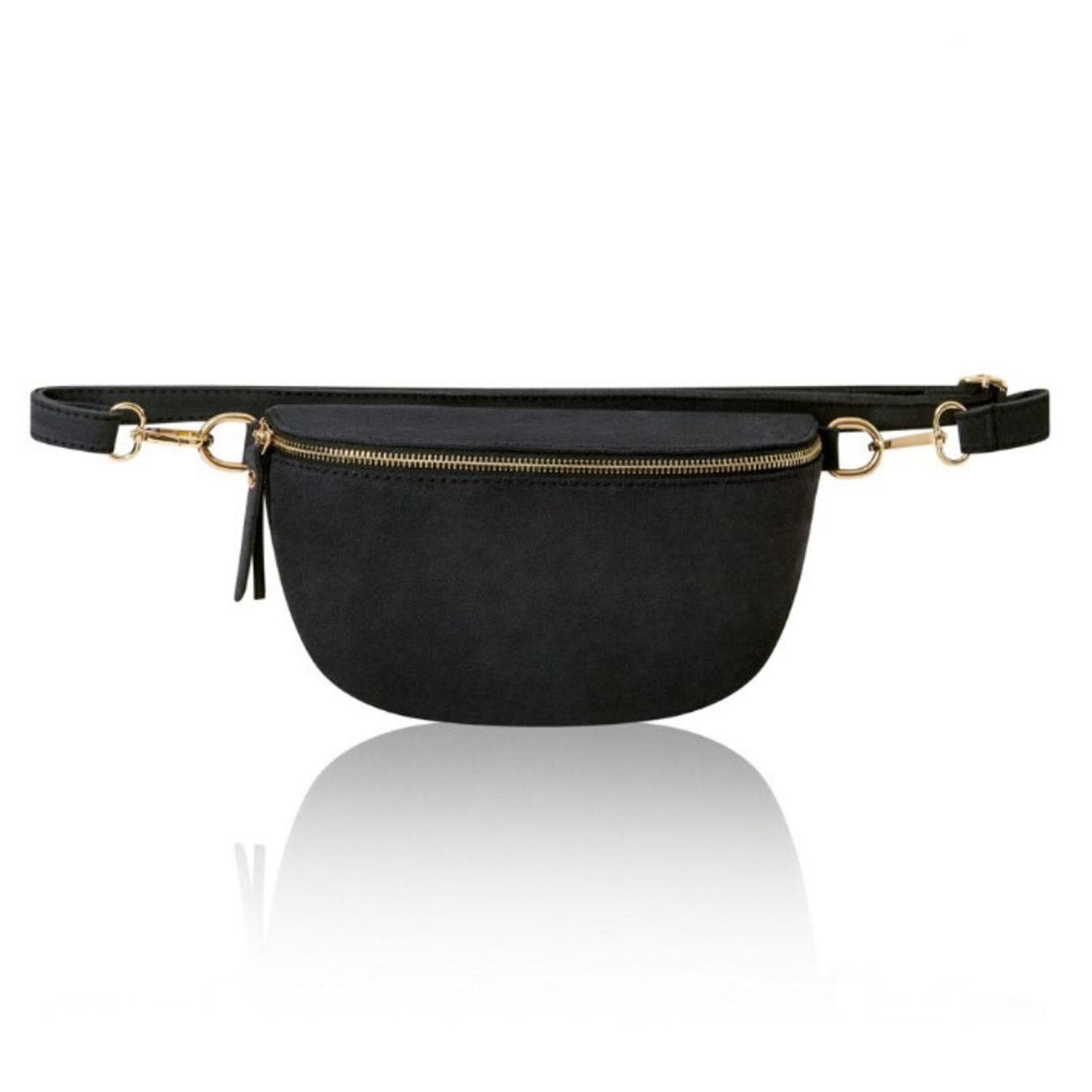 Betsy & Floss Women's Rivoli Suede Crossbody And Waist Bag In Black