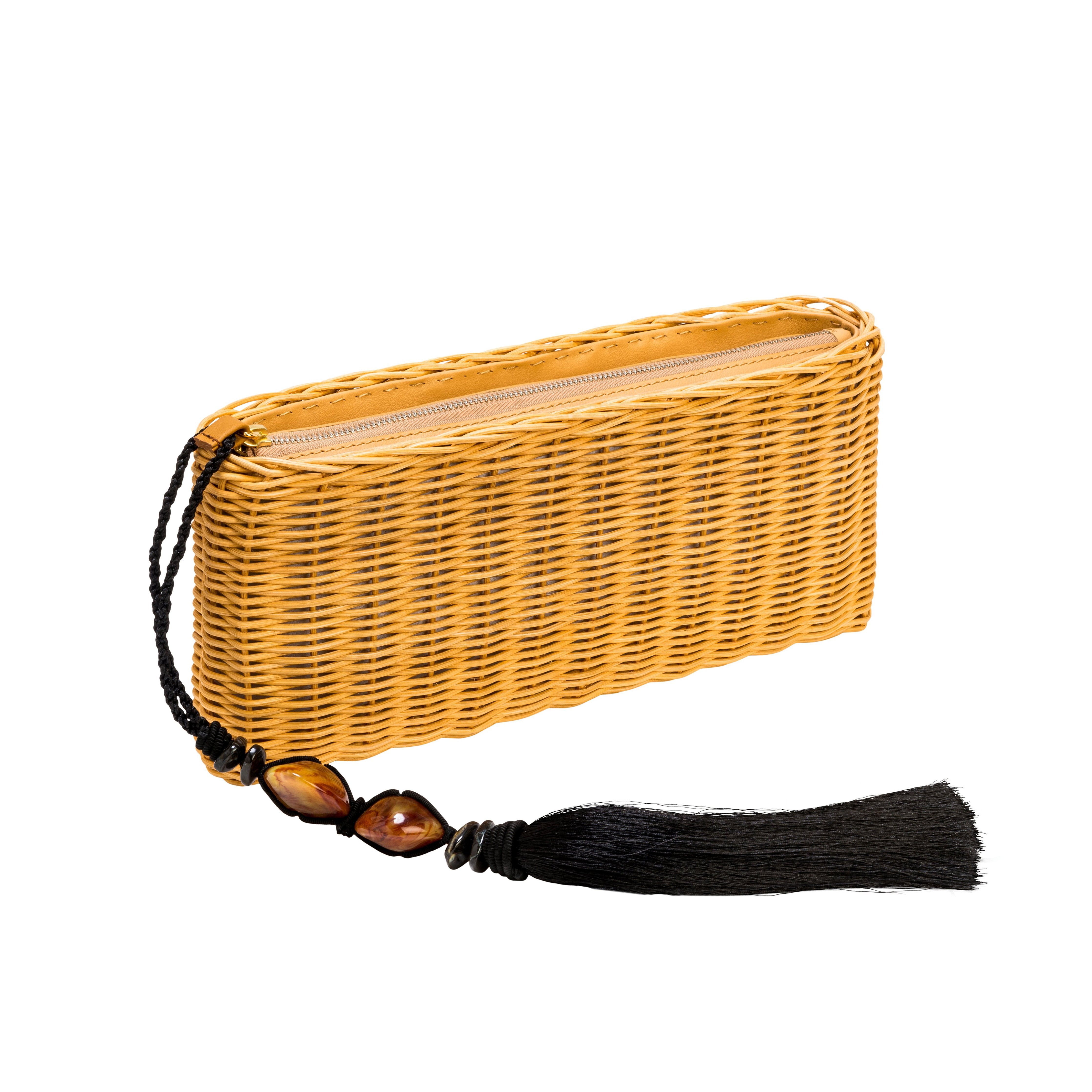 Women’s Yellow / Orange Melita Natural Clutch One Size Serena Uziyel