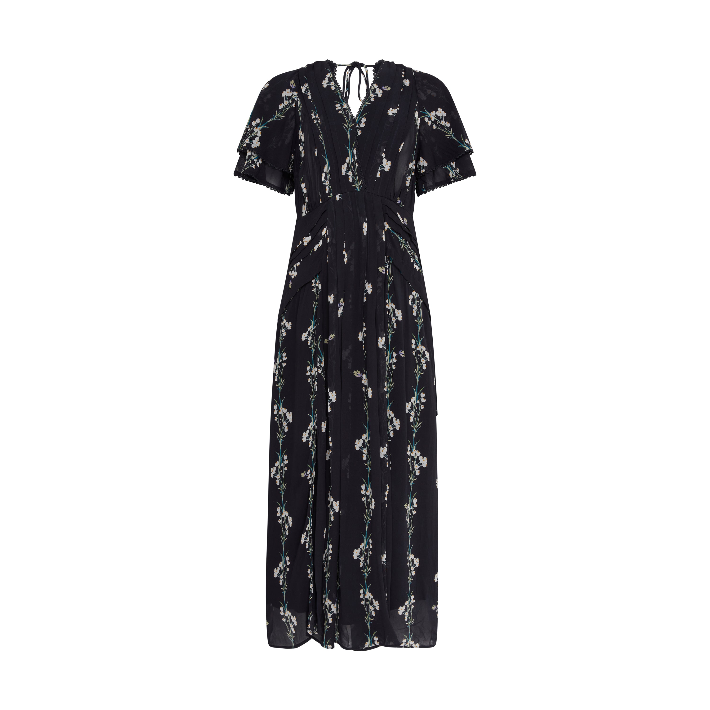 Sophia Spring Berry Black Frill Dress | Rose & Nancy | Wolf