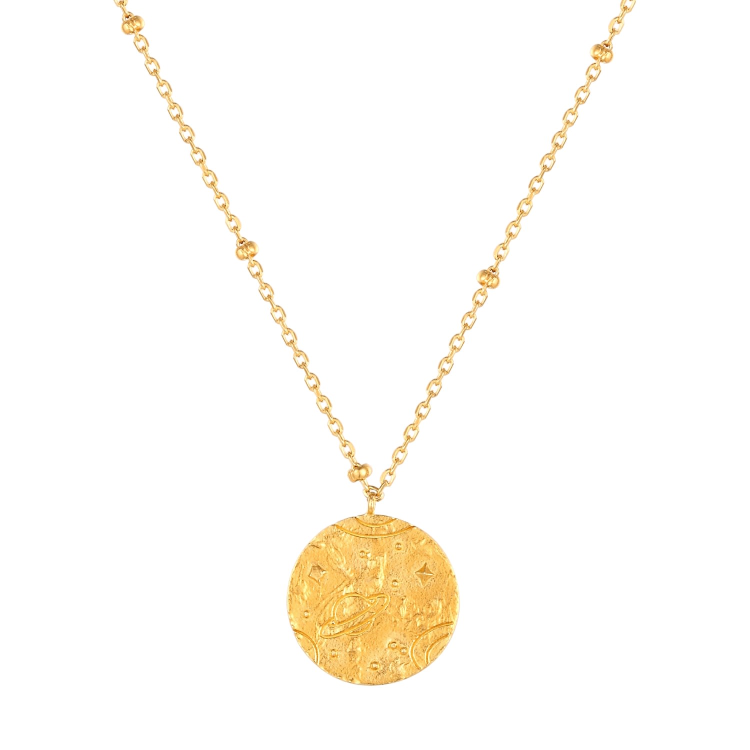 SEOL + GOLDSEOL + GOLD - 18Ct Gold Vermeil Universe Medallion Necklace ...