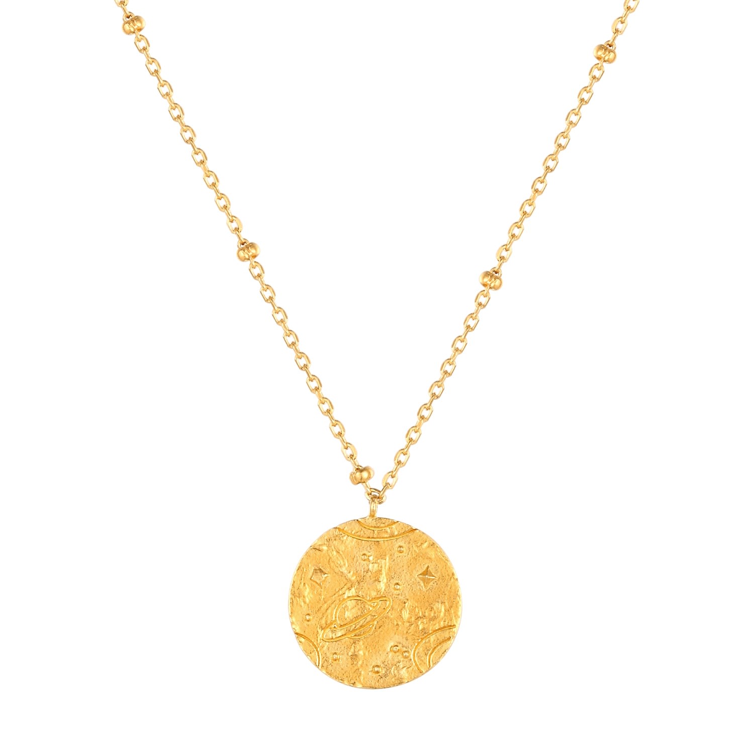SEOL + GOLDSEOL + GOLD 18Ct Gold Vermeil Universe Medallion Necklace