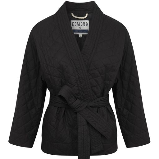 Women’s Kishi Organic Cotton Quilted Jacket - Black Large Komodo