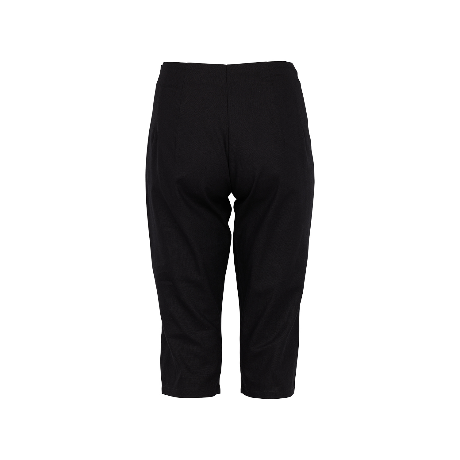 Zetaye Women's Celeste Linen Cotton Capri Pant Black In Black