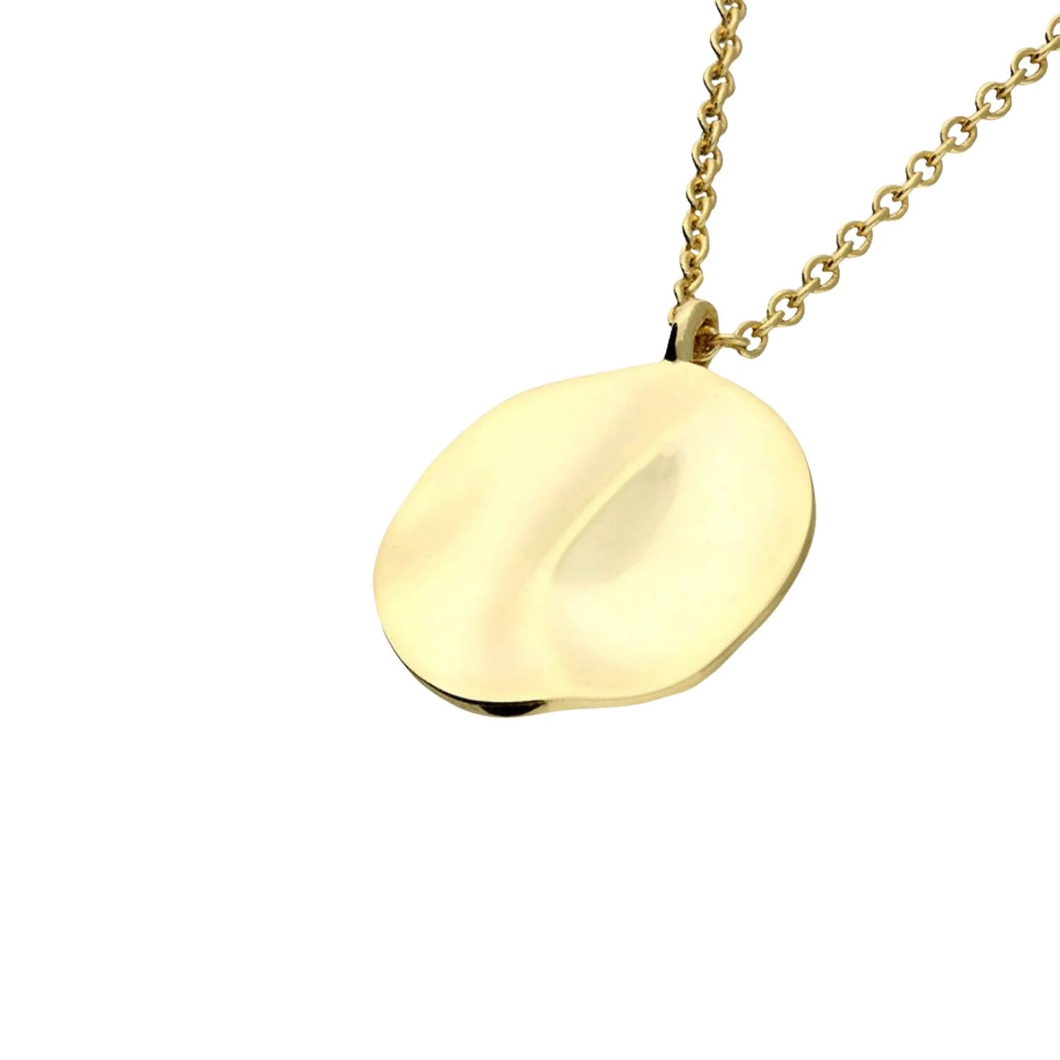 Women’s Hammered Coin Necklace Gold Plated Fiyah Jewellery