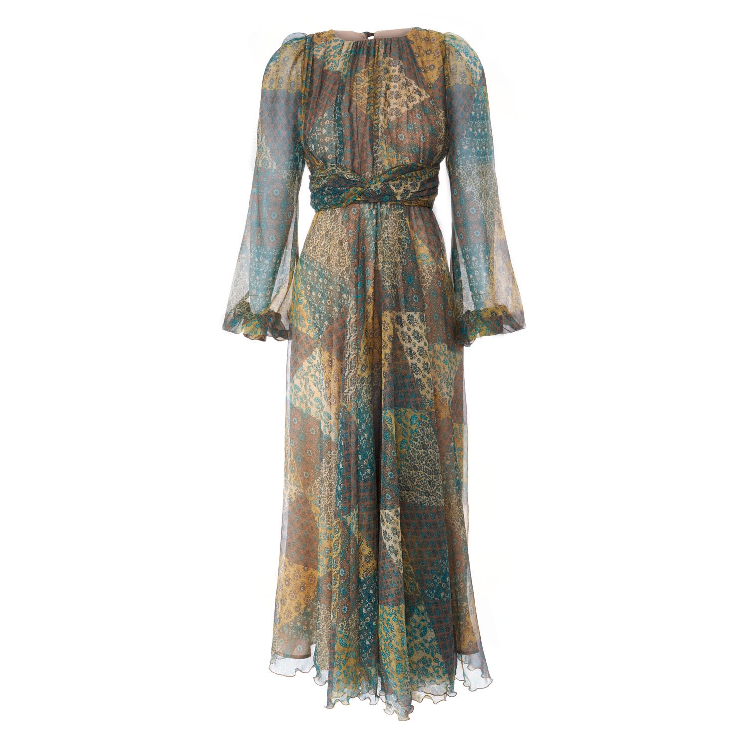Sofia Tsereteli Floral Fantasy Silk Dress