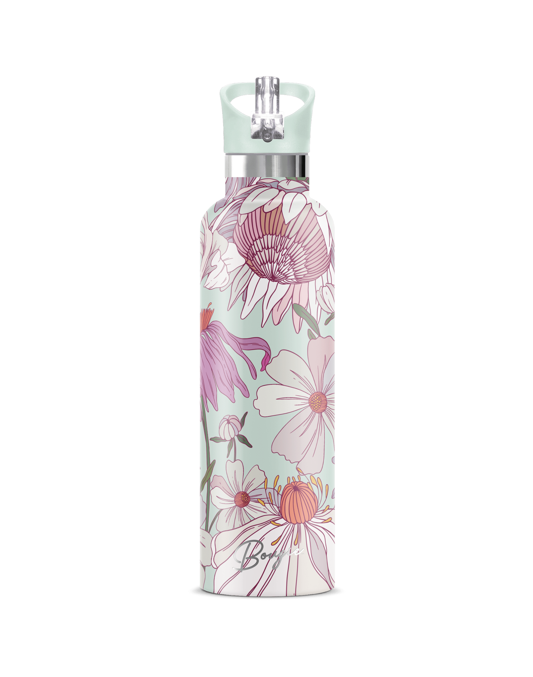 My Bougie Bottle Meadow Bloom Insulated Water Bottle Jade
