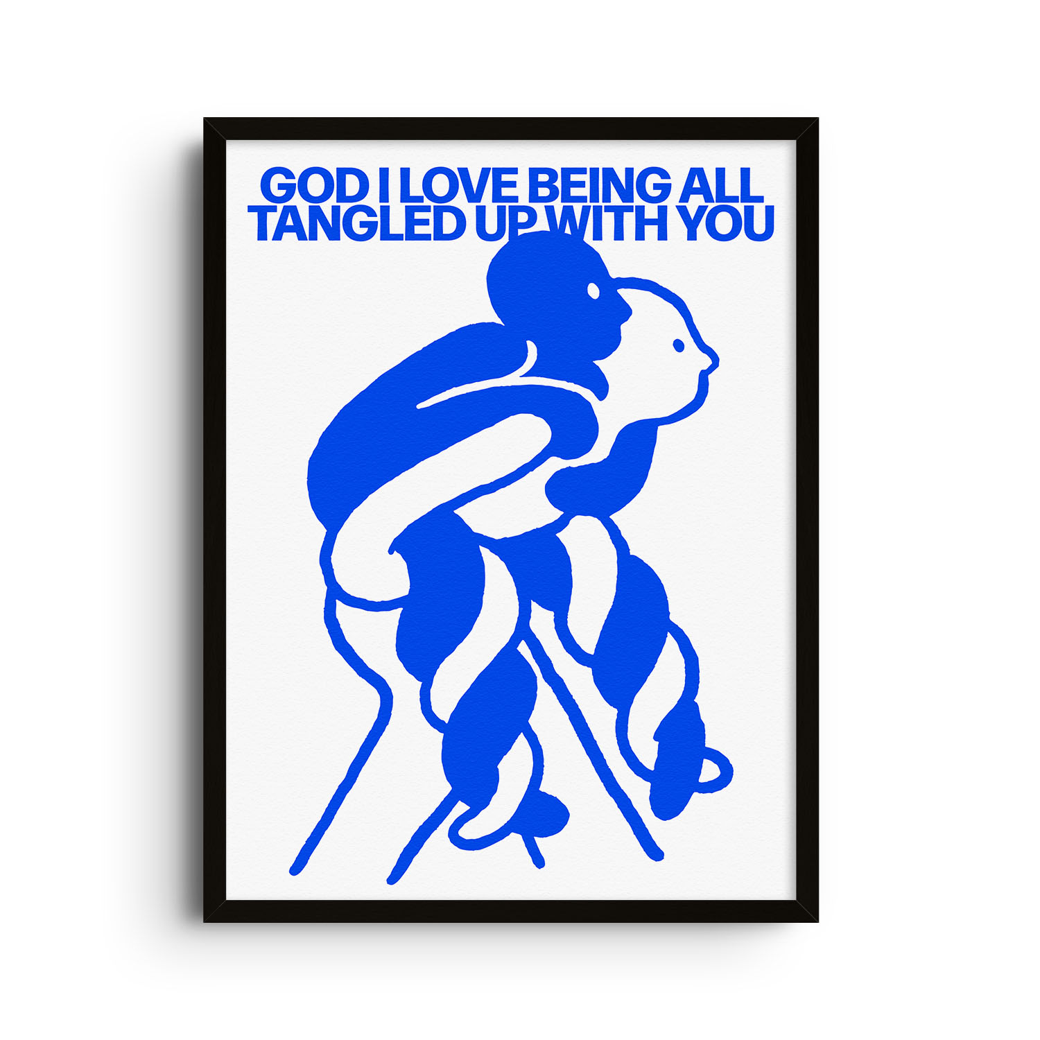 East Side Studio London Blue Entangled - Giclee Fine Art Print - Small In Blue