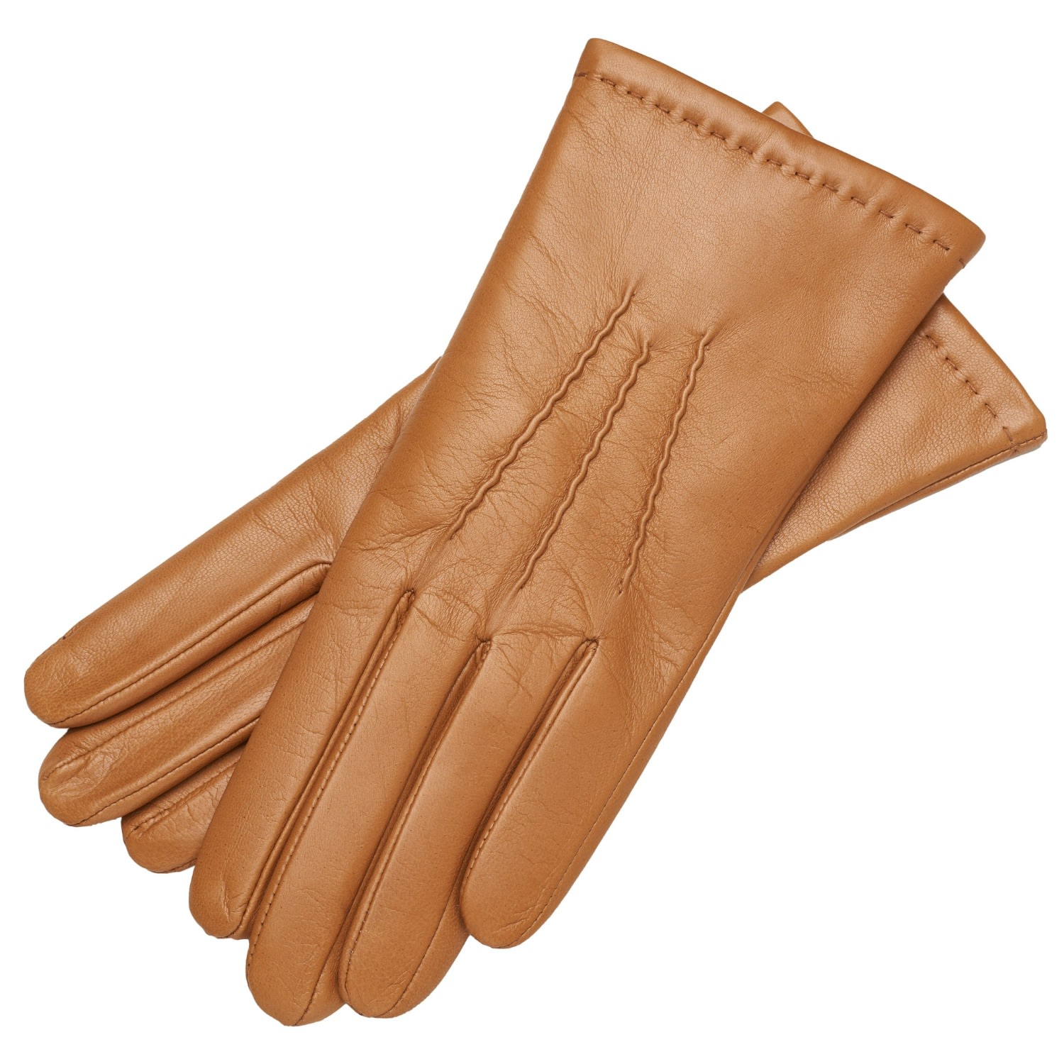 1861 Glove Manufactory Brown Cremona - Women's Handmade Gloves In Camel Nappa Leather In Brown