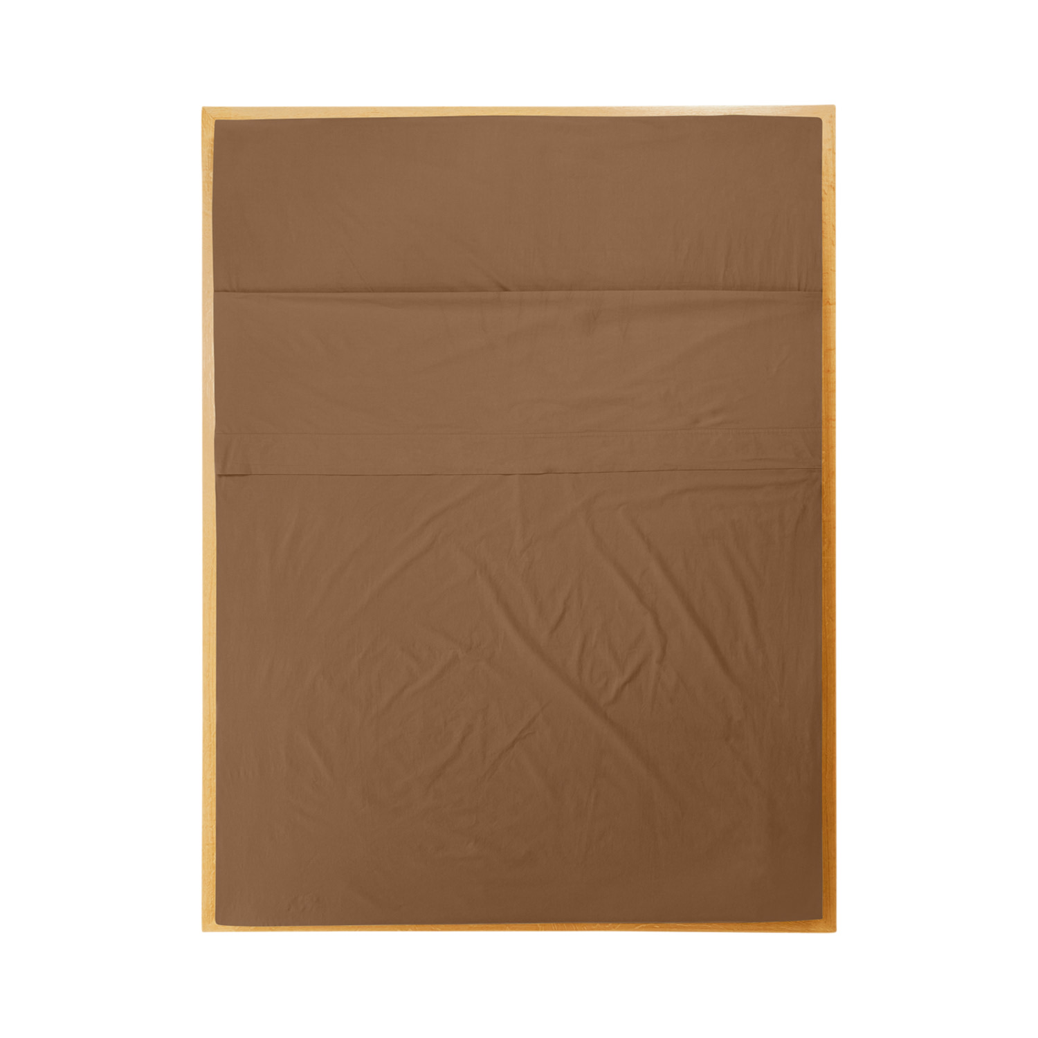 Brown / Neutrals Queen Flat Sheet In Carob Us Queen Sutram