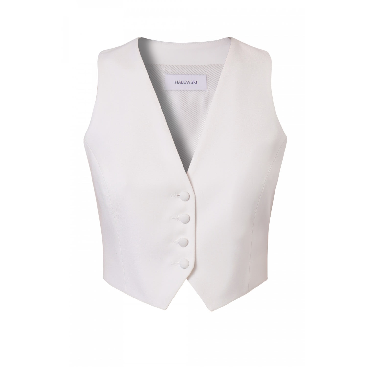 Aggi By Halewski Women's Sylvia Off White Suit Vest