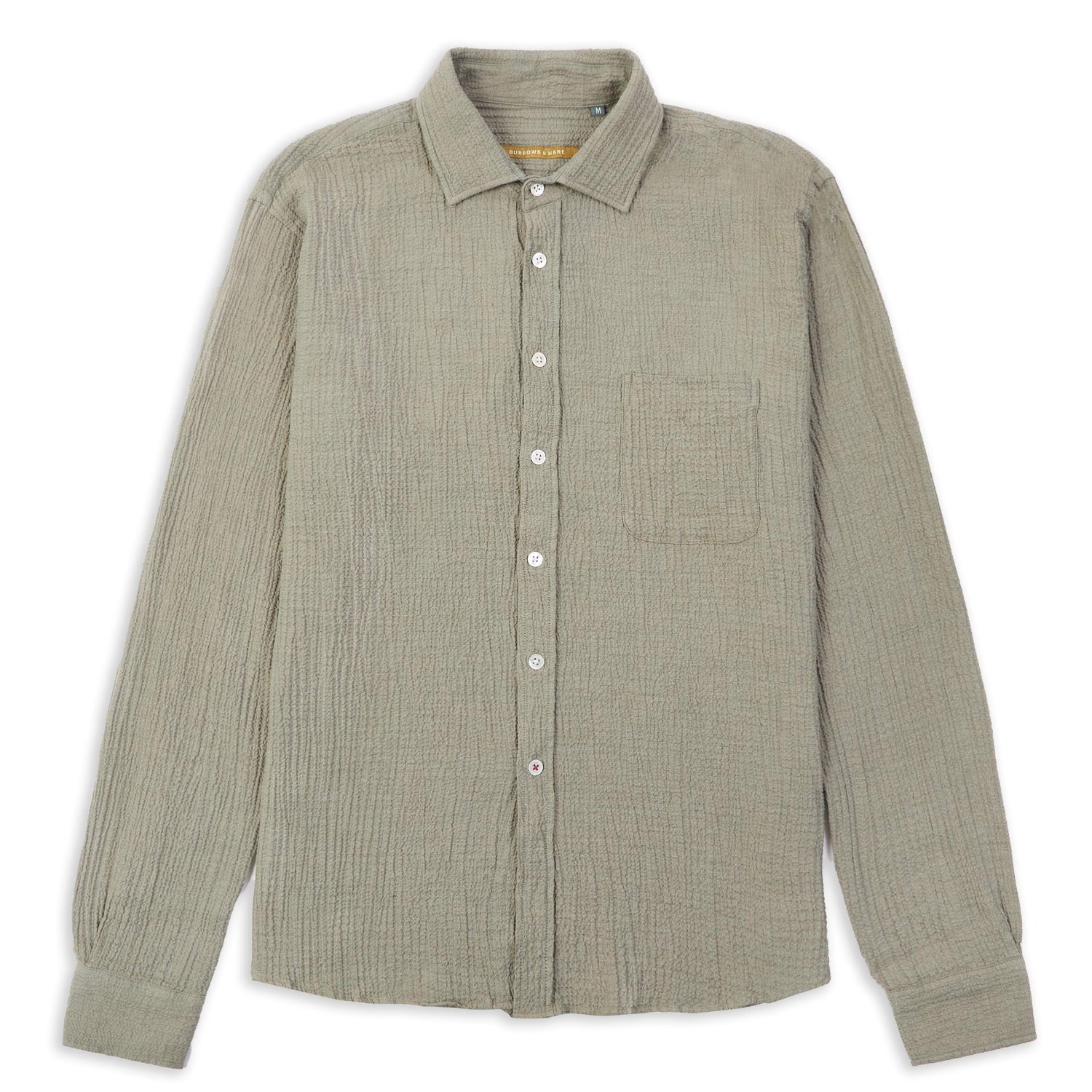 Burrows And Hare Men's Woolbylic Shirt - Green In Gray