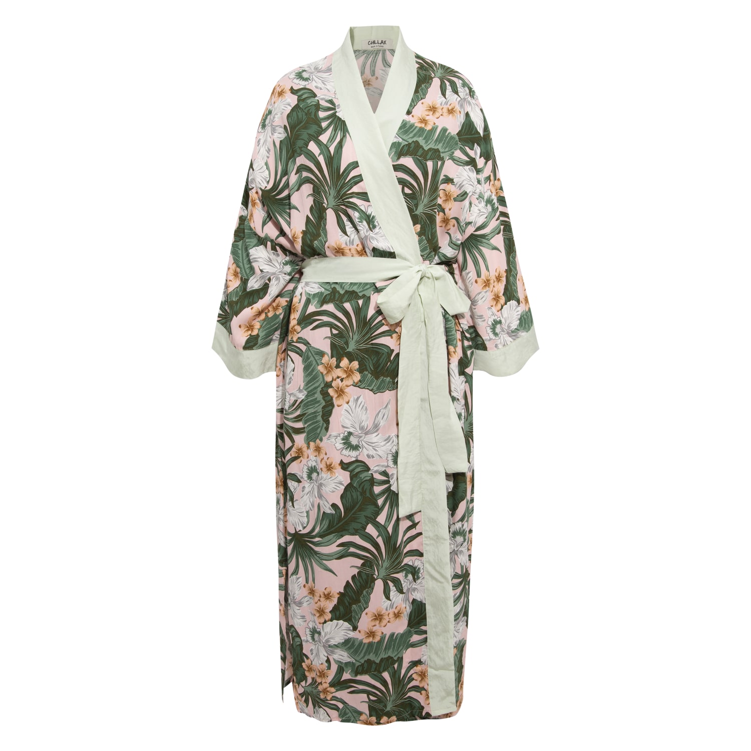 Chillax Women's Green / Pink / Purple Valencia Kimono Robe