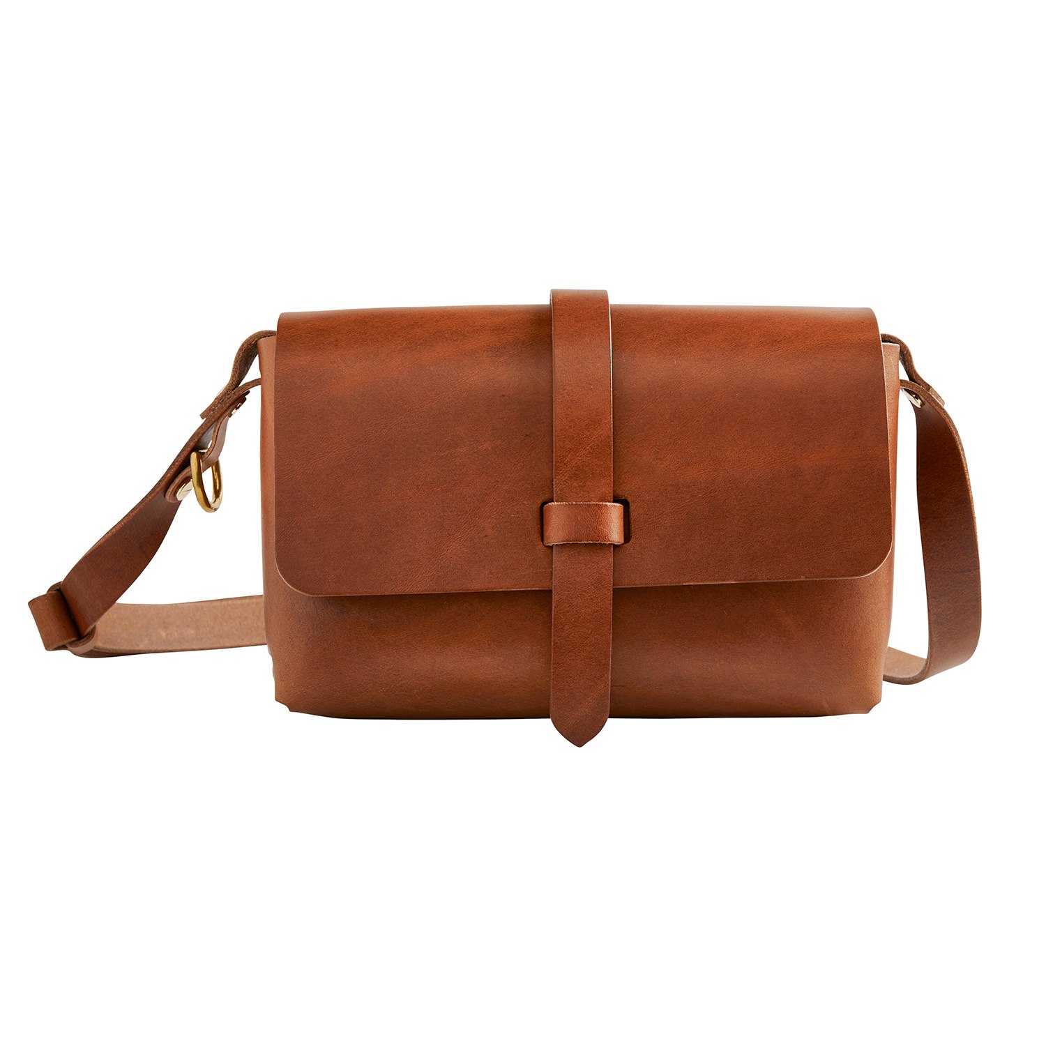 Women’s Brown Tan Leather Crossbody Box Bag Sbri