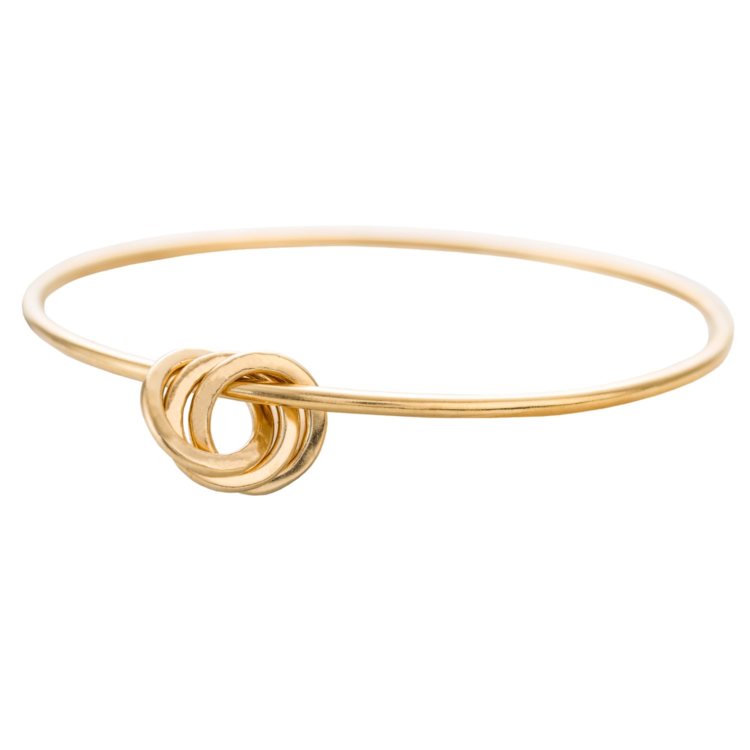 Women’s Yellow Gold Plated Russian Ring Charm Bangle Posh Totty Designs