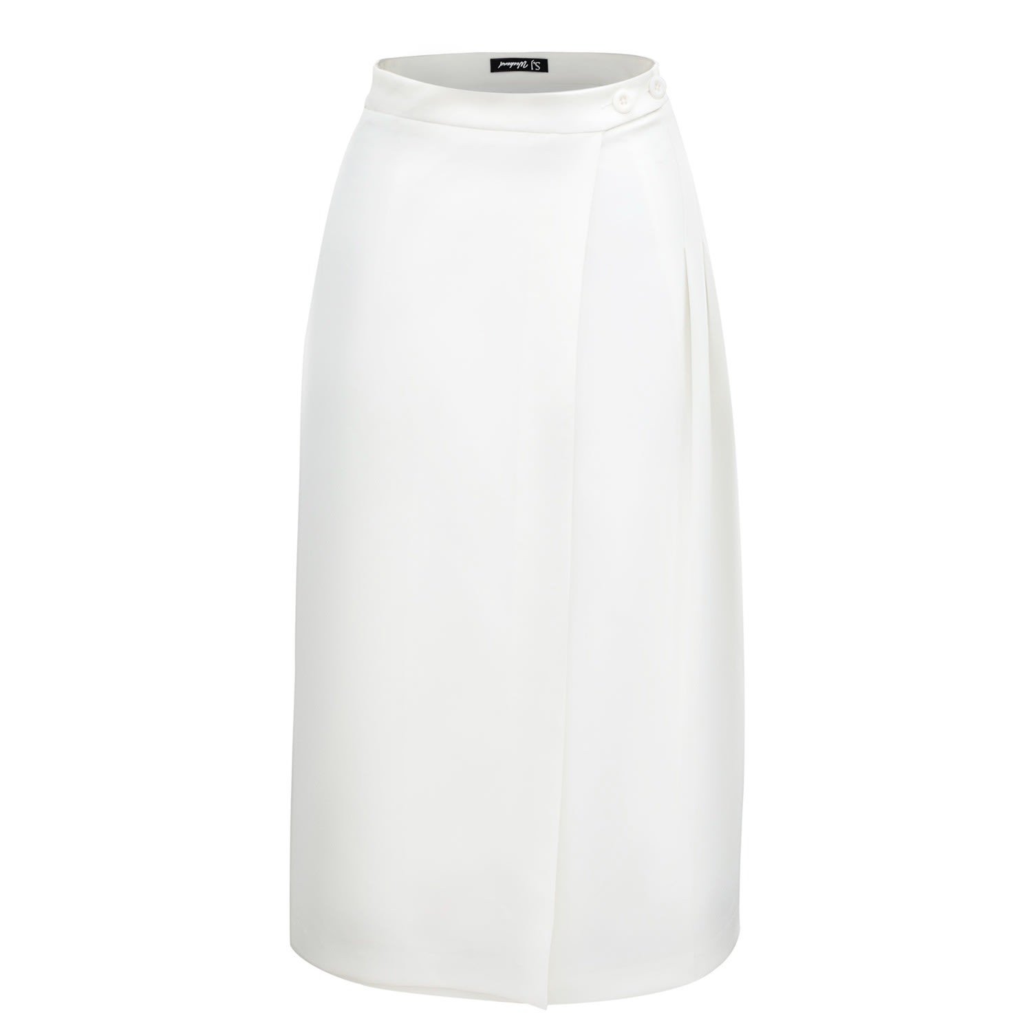 Smart And Joy Women's Wallet Skirt - White In White