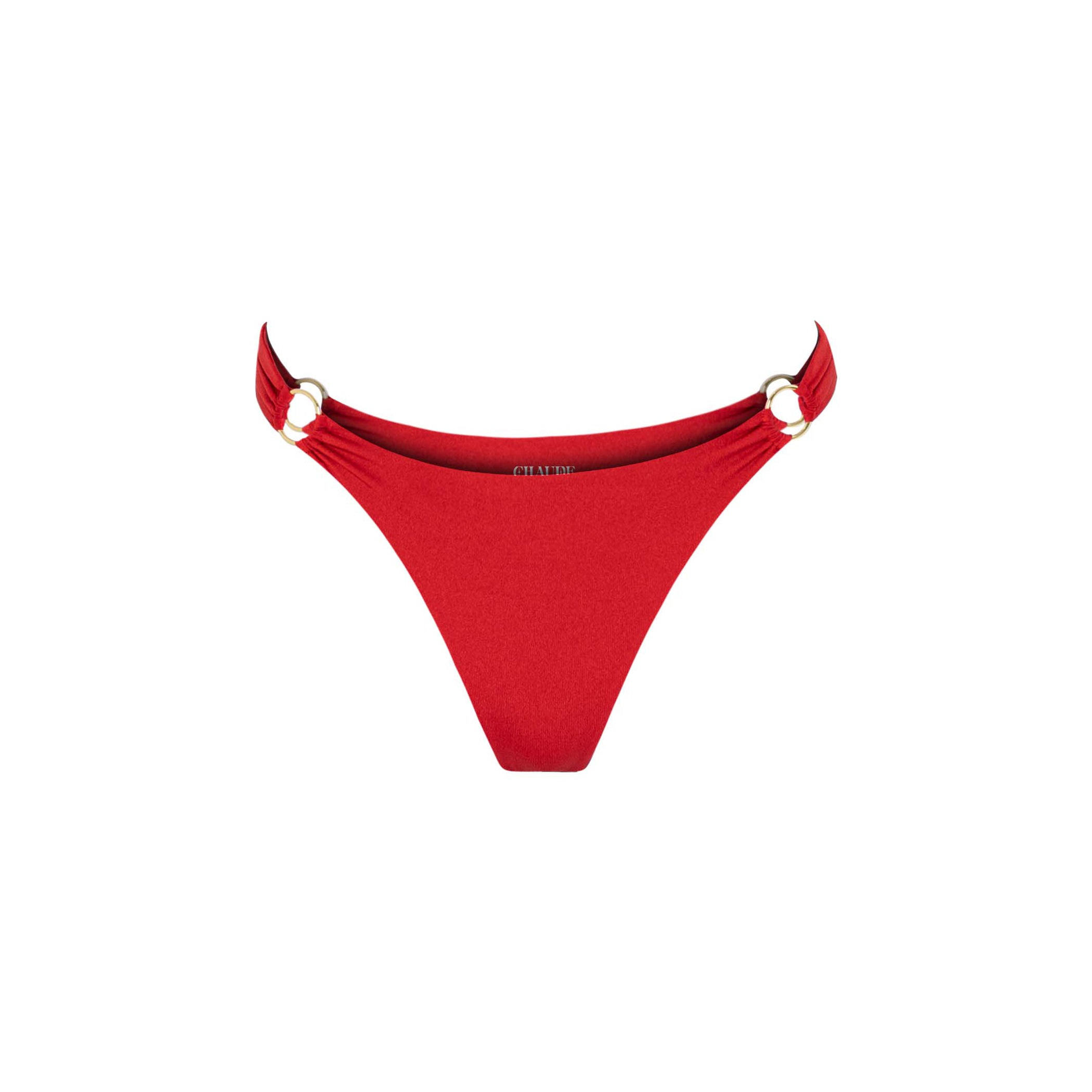 Chaude Swimwear Women's Billi Bottoms - Poppy Red In Red