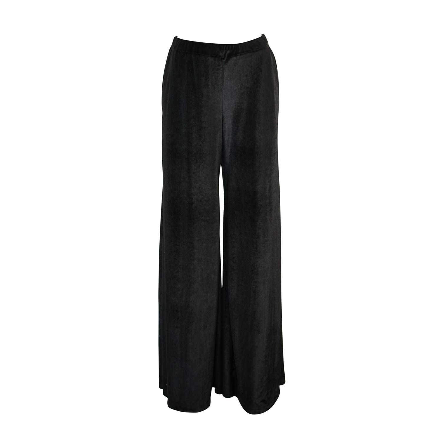 Jennafer Grace Women's Black Velvet Palazzo Pants