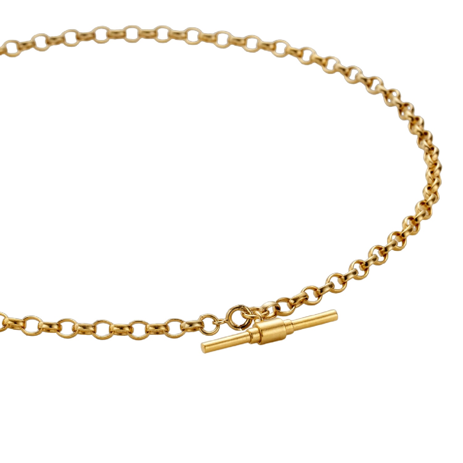 Women’s Yellow Gold Plated Chunky T Bar Necklace Posh Totty Designs