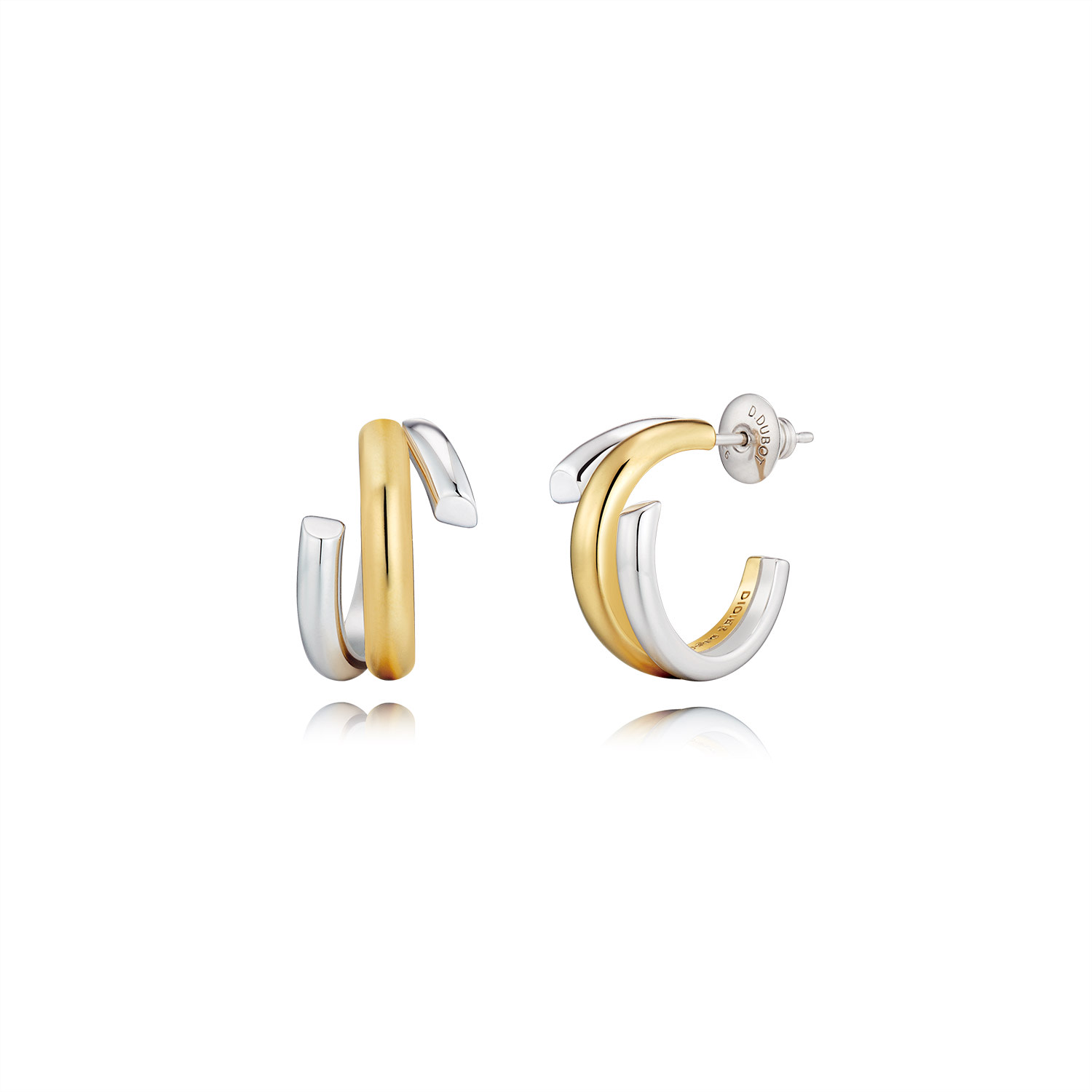 Didier Dubot Women's Gold Sélection. D Two-tone Brass Hoop Earrings In Gold