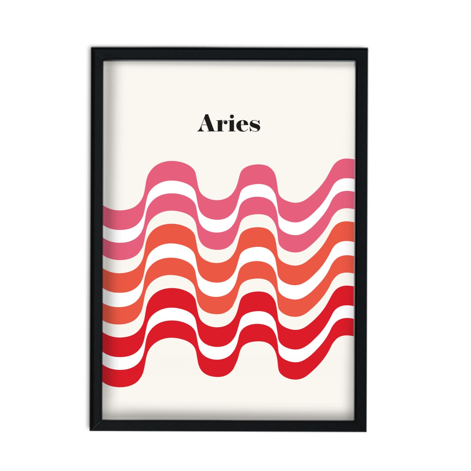 Red / Pink / Purple Aries Zodiac Star Sign A3 Art Print Fanclub