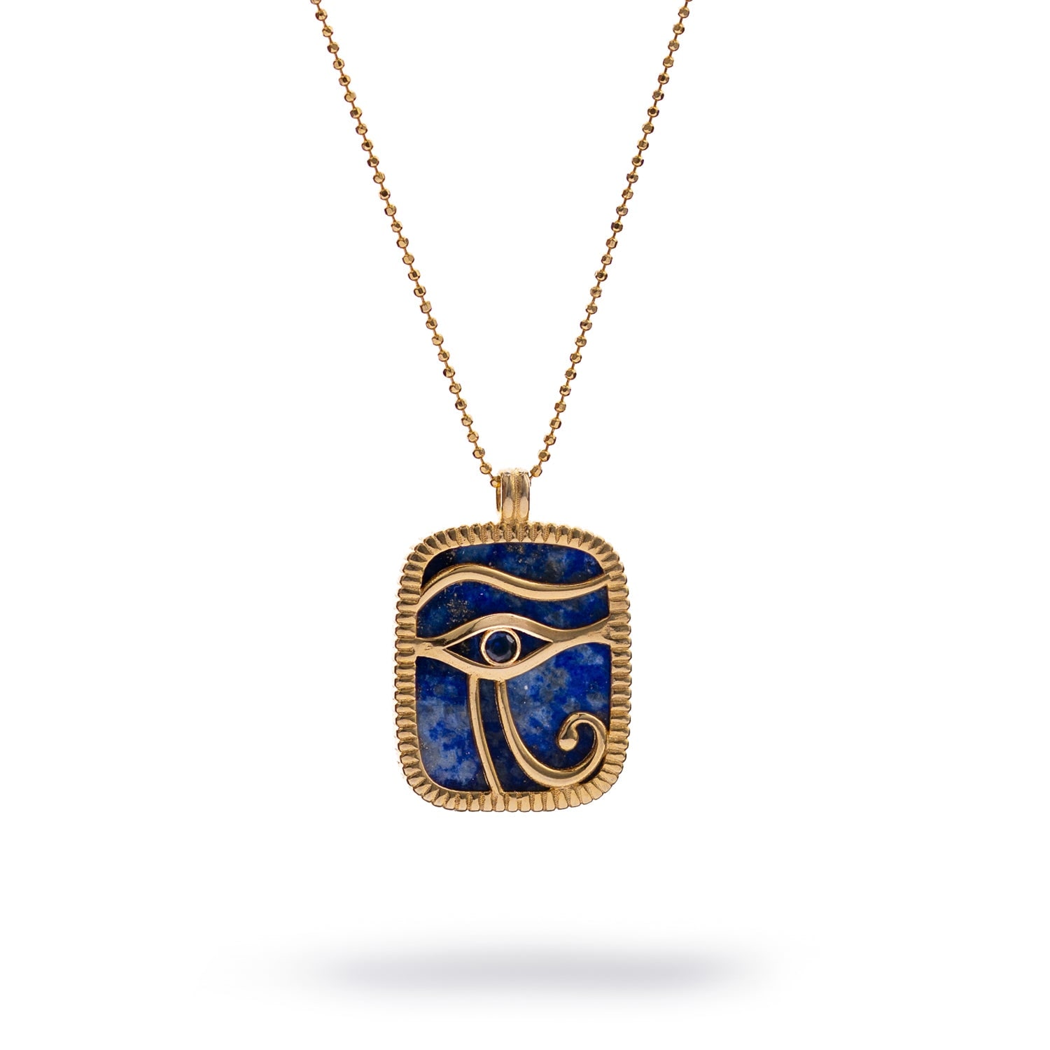 Ebru Jewelry Women's Gold / Blue Eye Of Ra Lapis Lazuli Gold Necklace - Blue In Gold