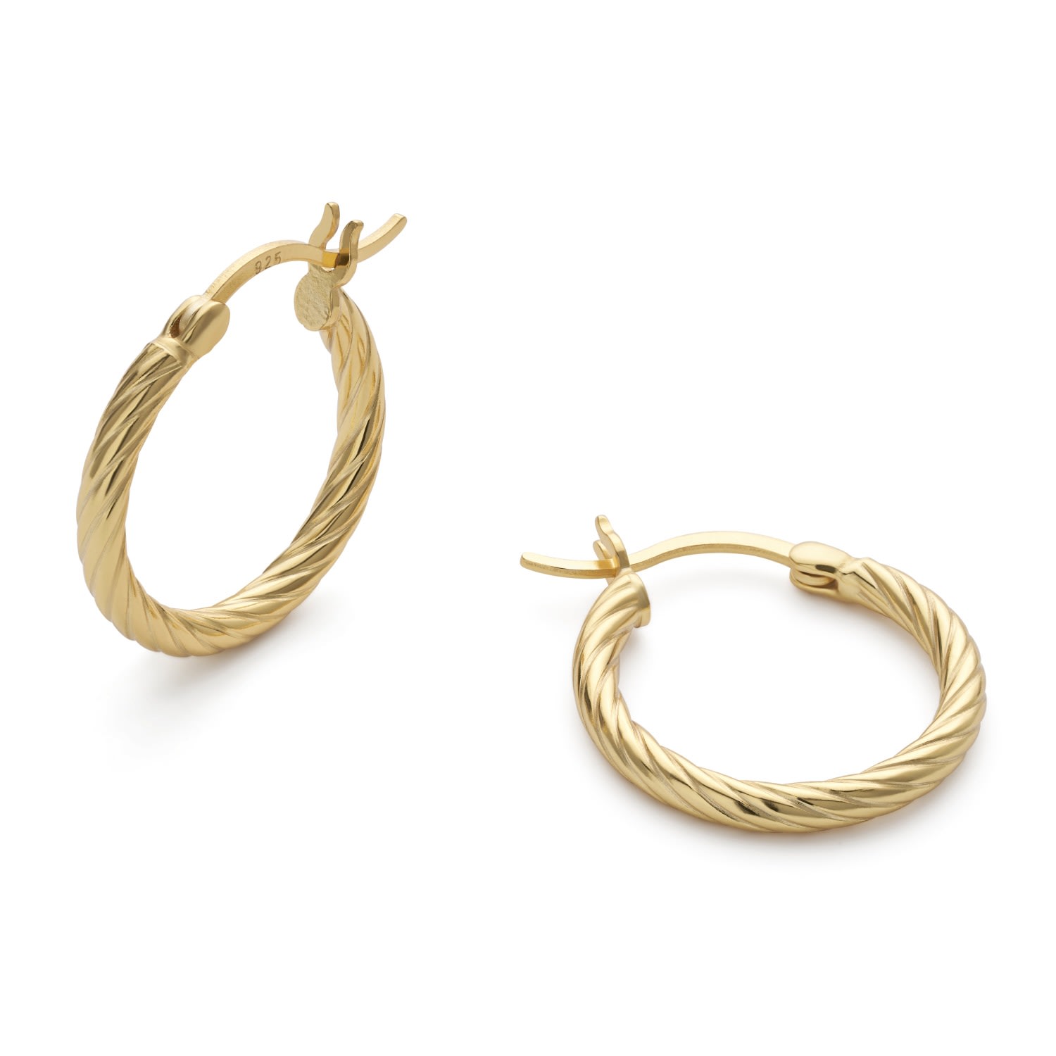 Women’s Large Gold Twist Huggie Hoop Earrings Elk & Bloom