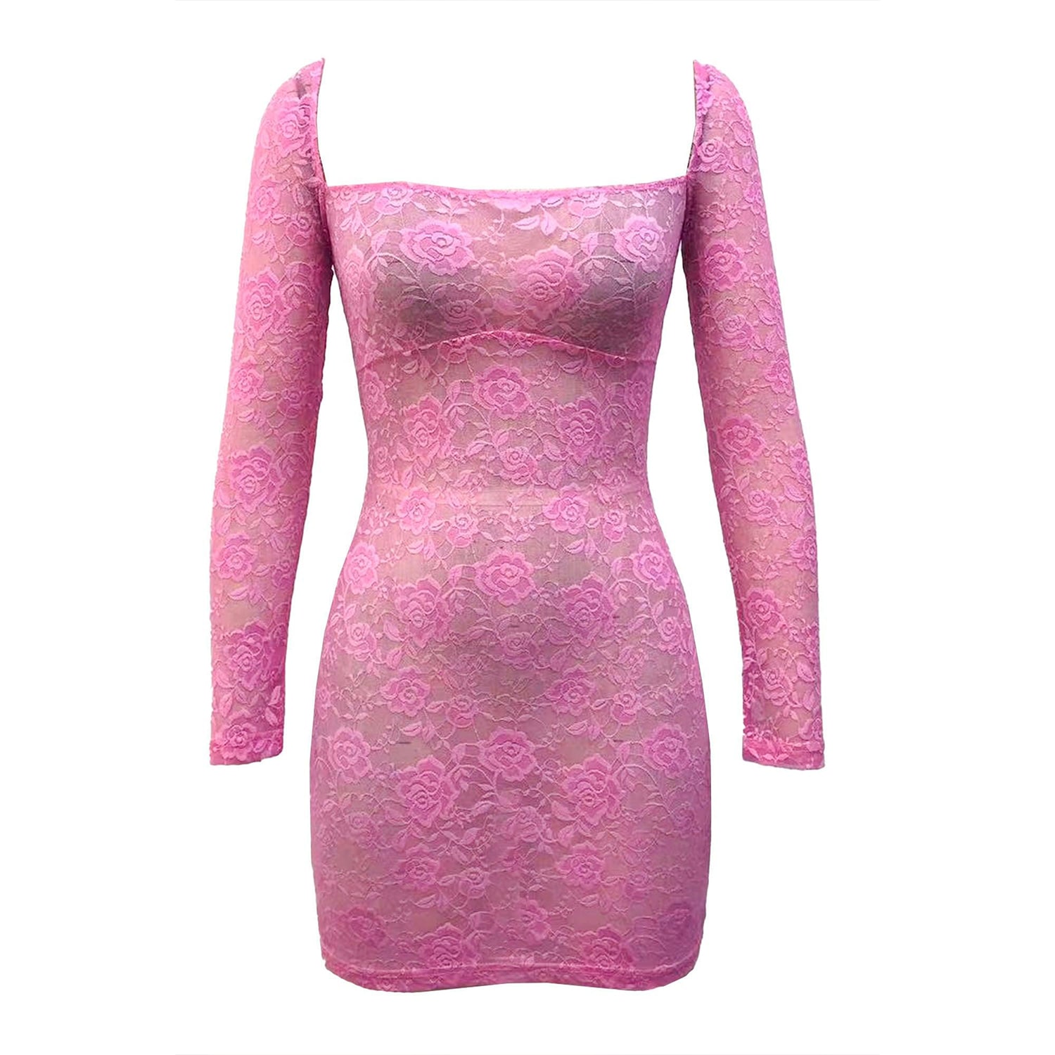 Women’s Pink / Purple The Scorpios Pink Lace Dress Medium Elsie & Fred