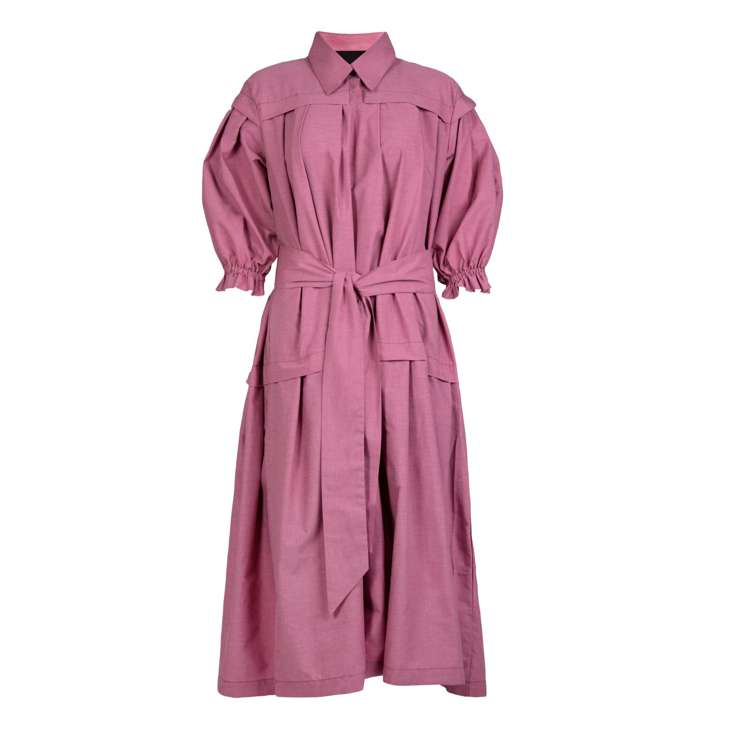 Numbat Women's Rose Gold Eleonor Cotton Shirt Dress With Belt In Rose Gold