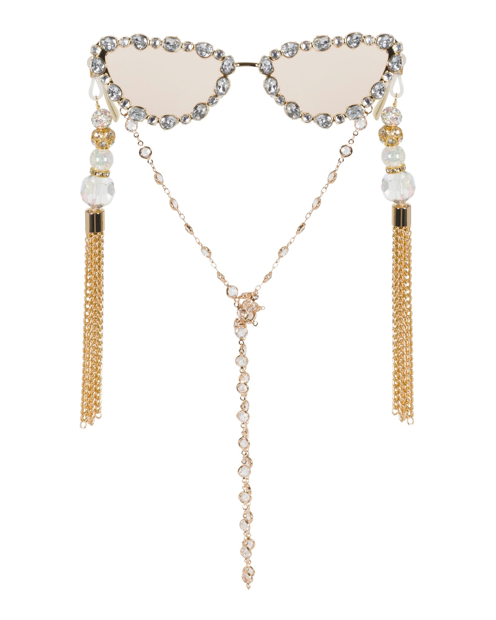 Meghan Fabulous Women's Gold Rhinestone Cowgirl Sunglasses In Gold
