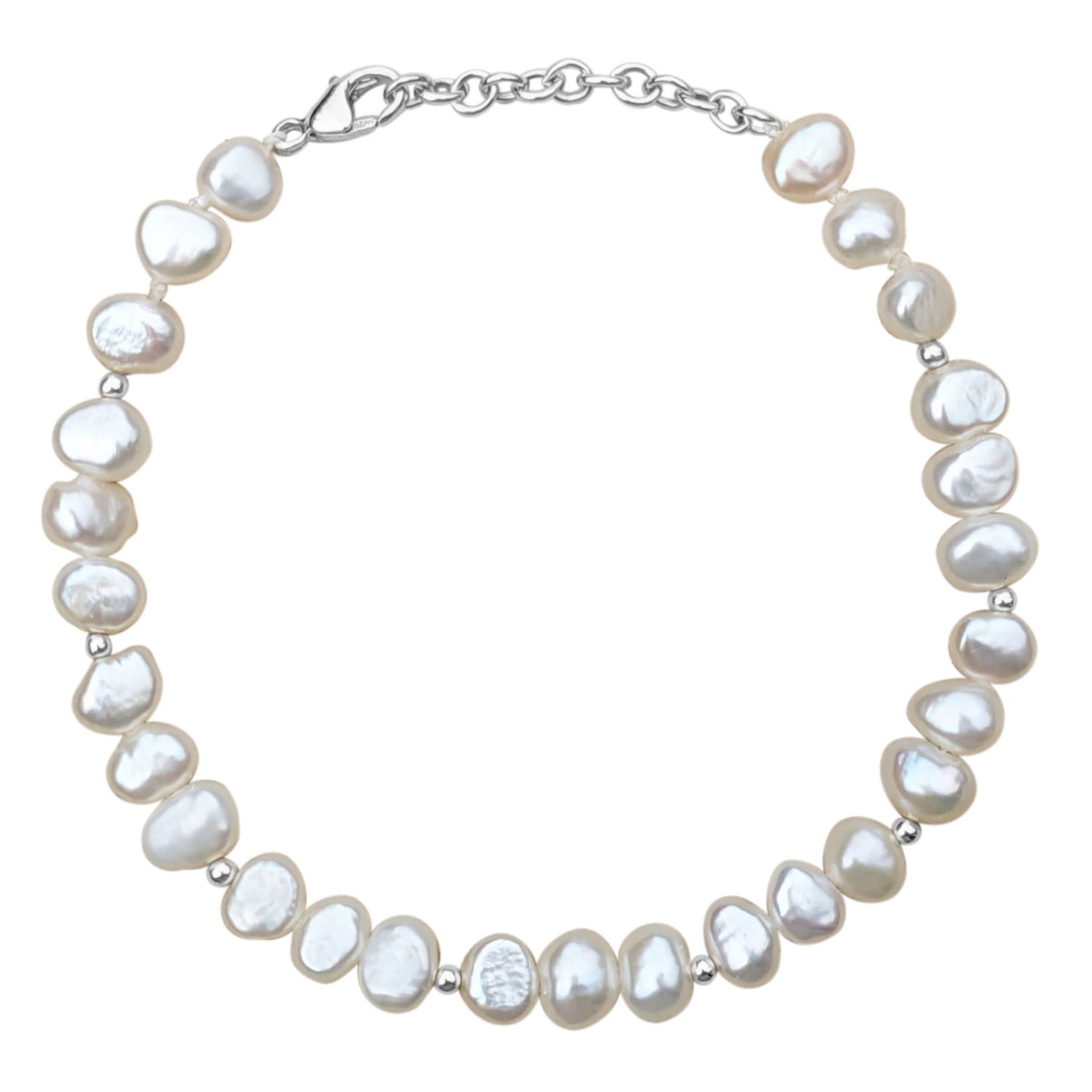 Women’s Lana Baroque Pearl Bead Sterling Silver Bracelet Kiri & Belle