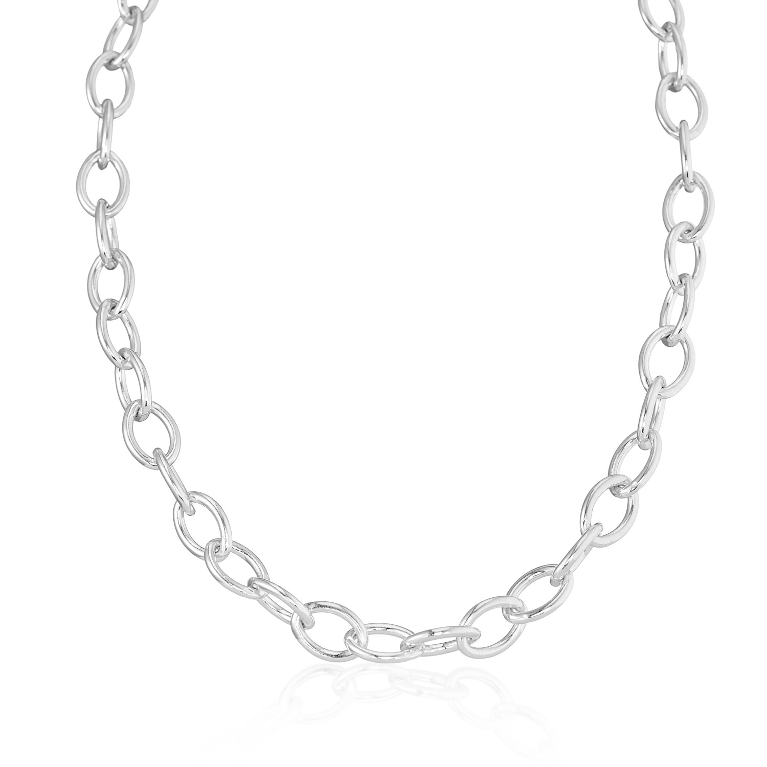 Compton Sterling Silver Oval Trace Necklace | Auree Jewelry | Wolf & Badger