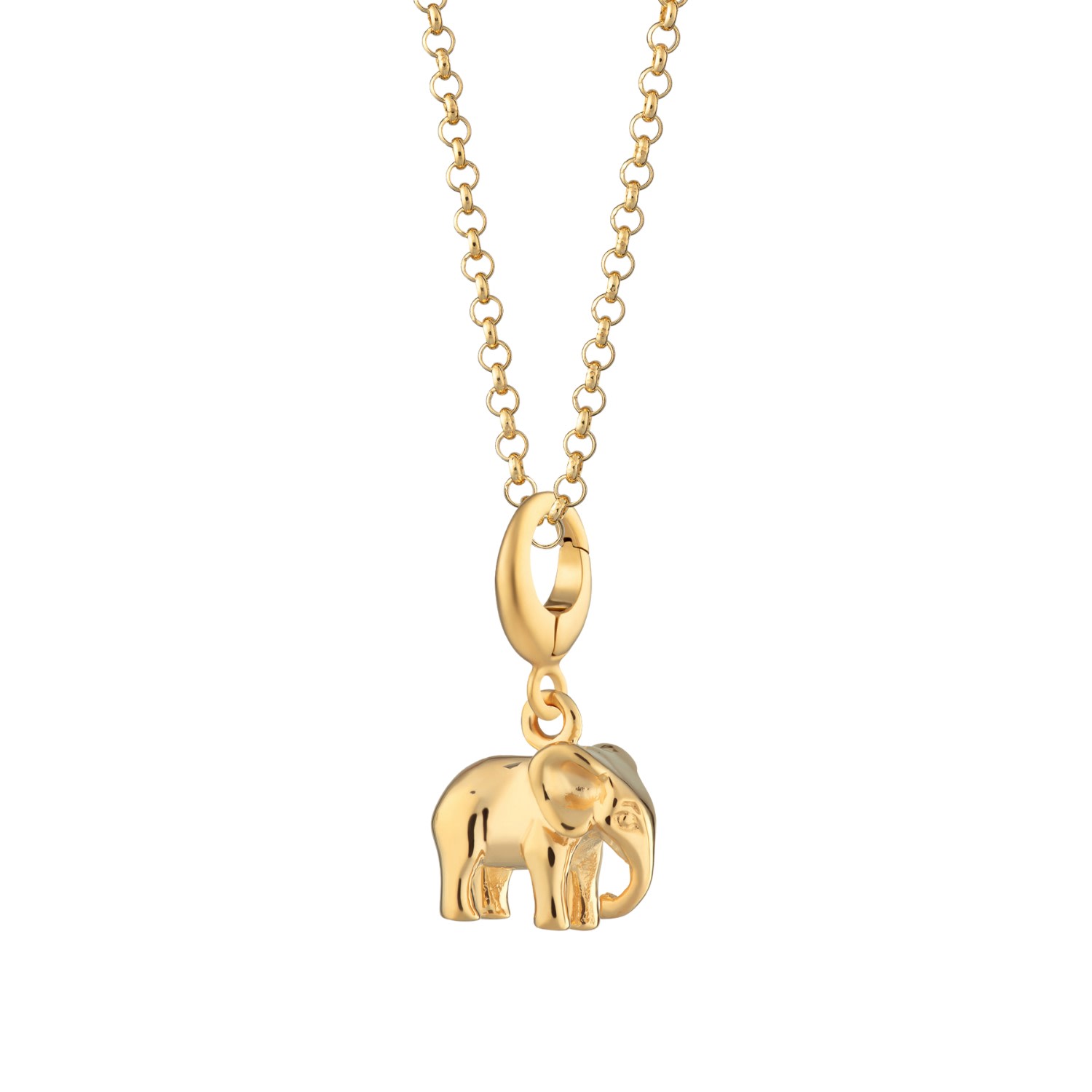 Lily Charmed Women's Gold Plated Elephant Charm Necklace