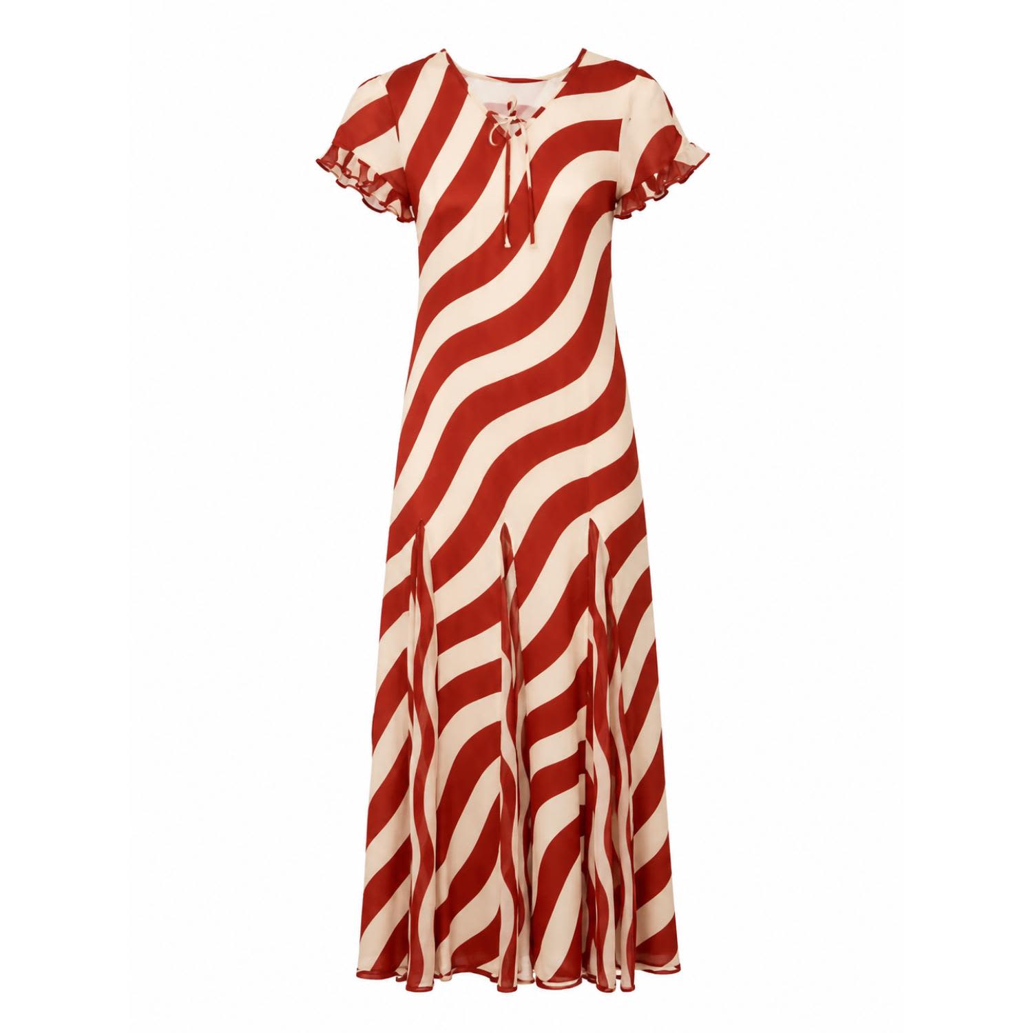red and white candy cane dress QOS Red & White Candy Cane Bow Back Cocktail Dress  Bayou Belle Boutique