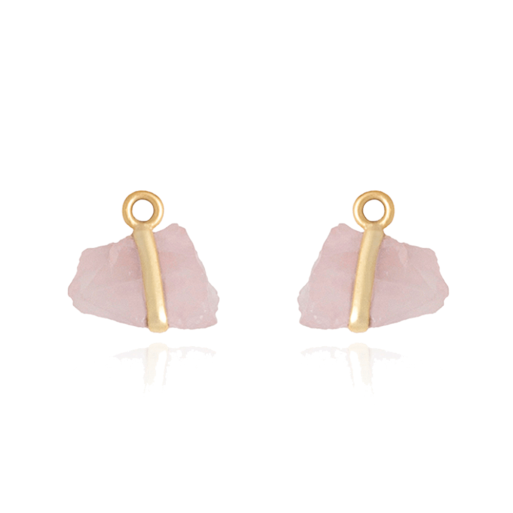 Lavani Jewels Women's Pink / Purple Drops Raw Pink Stone