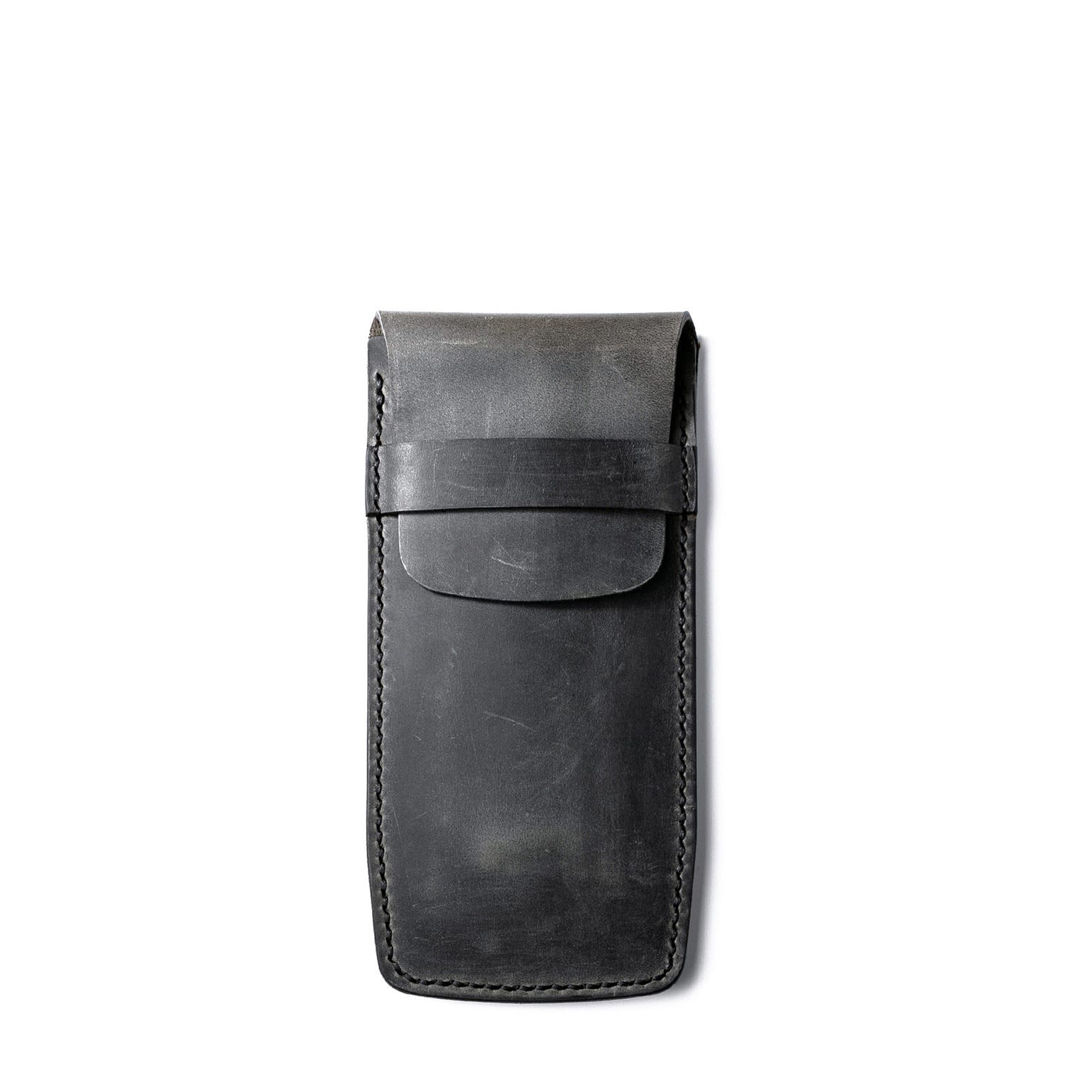 Roarcraft Men's Handmade Flap Covered Leather Watch Case - Grey In Grey