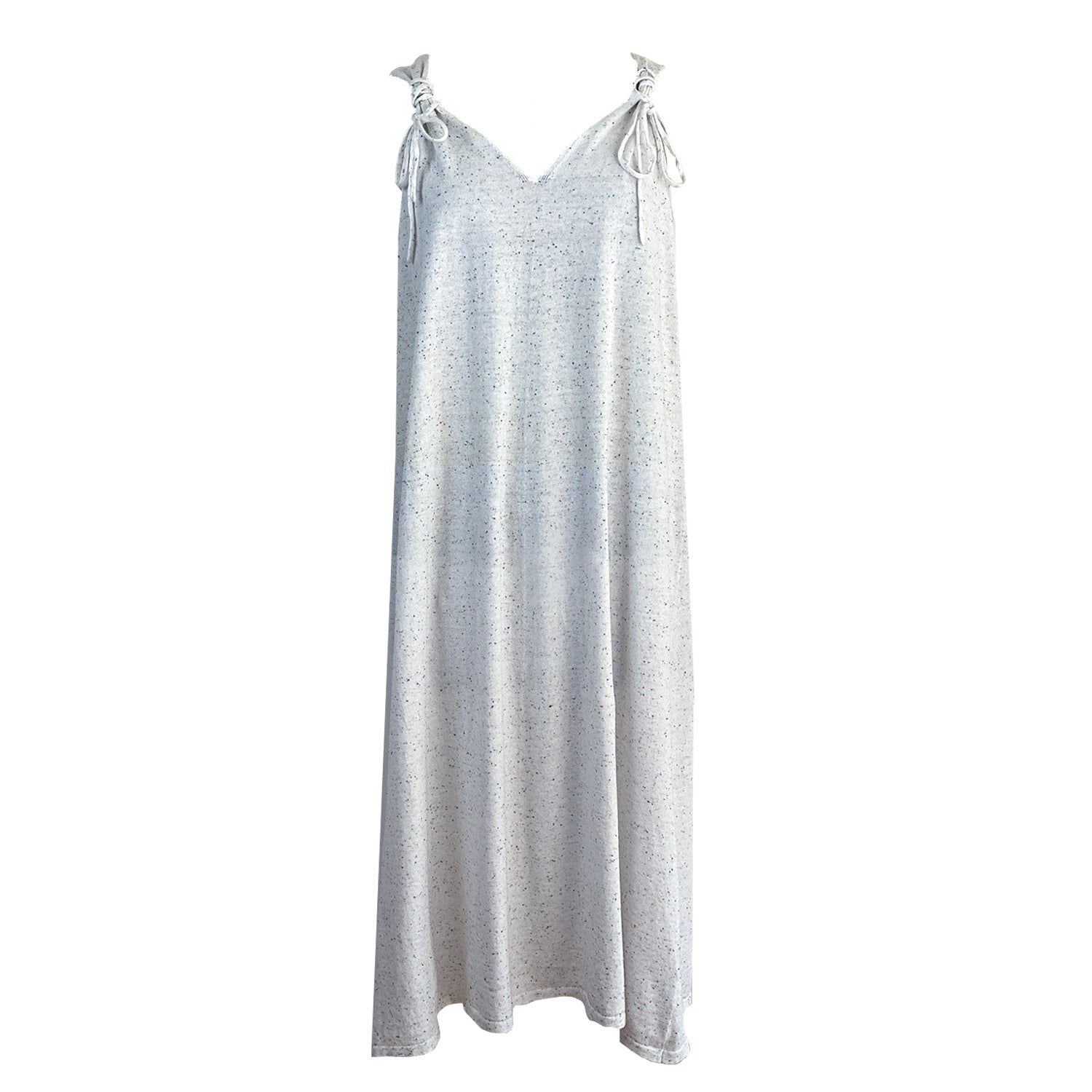 Women’s White Cashmere Maxi Slip Dress - Funfetti Speck Large Zenzee