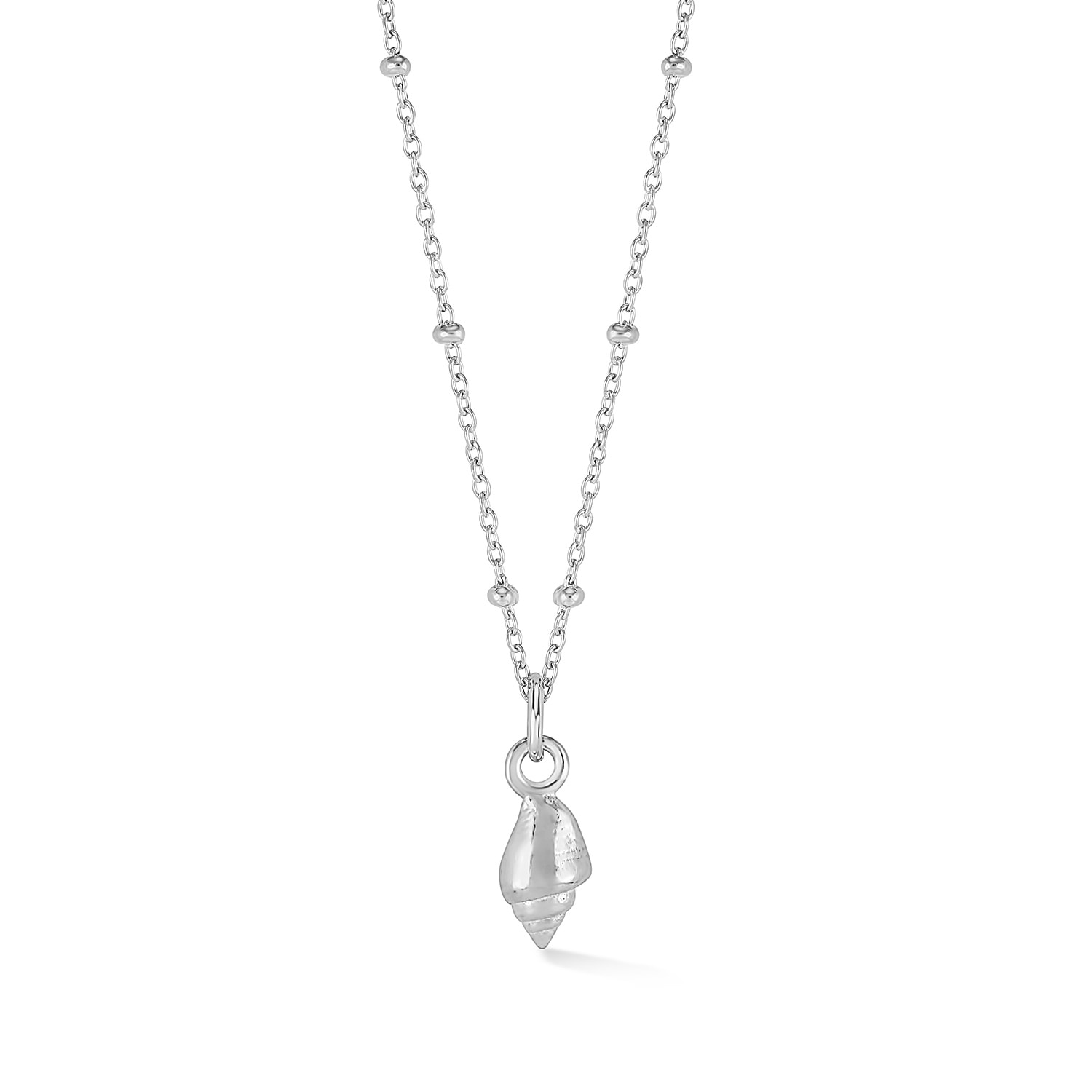 Dower & Hall Women's Seashell Narrative Chain Pendant In Sterling Silver In Silver