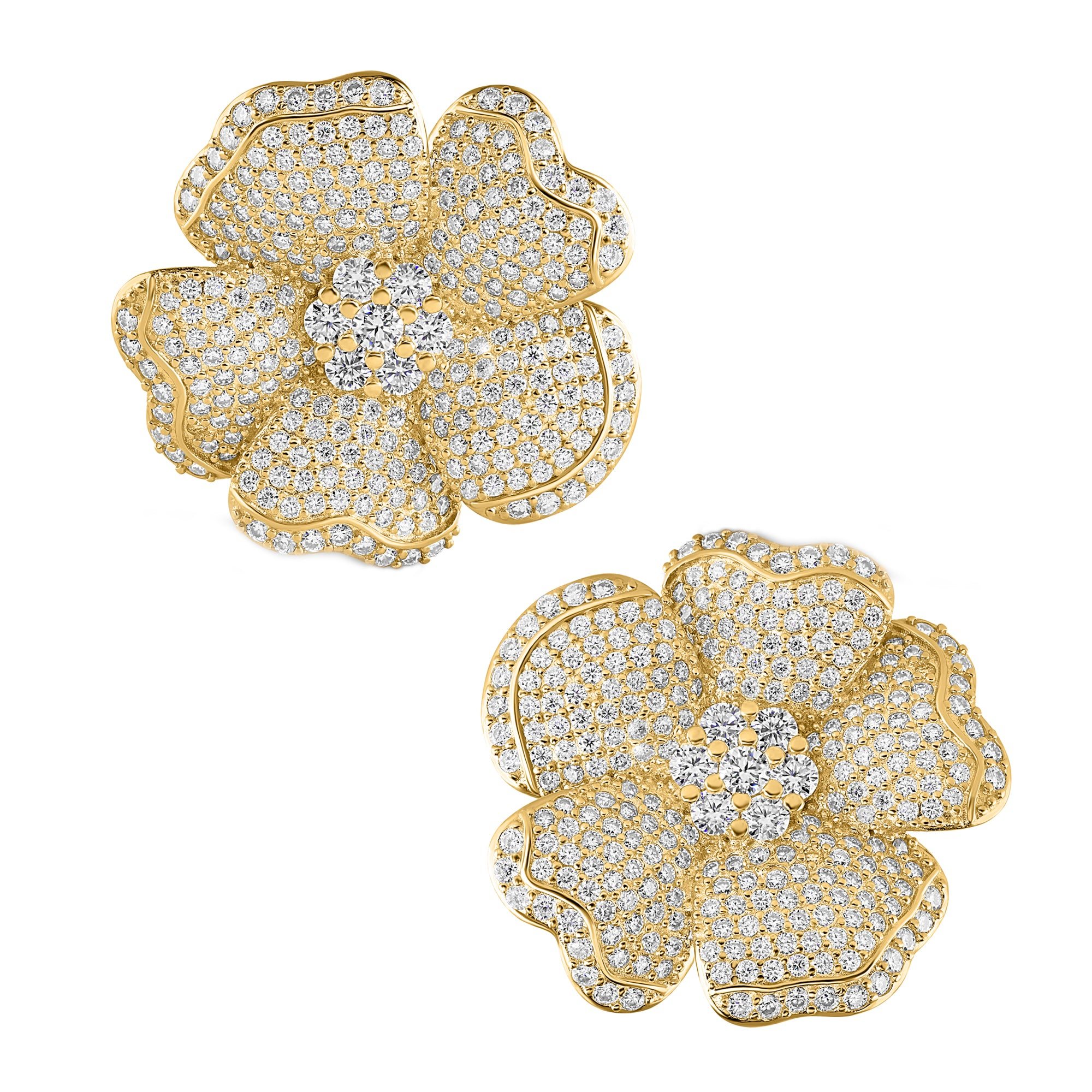 Viviana Halil Women's The Harriet Moissanite Earrings In Gold Coated Sterling Silver