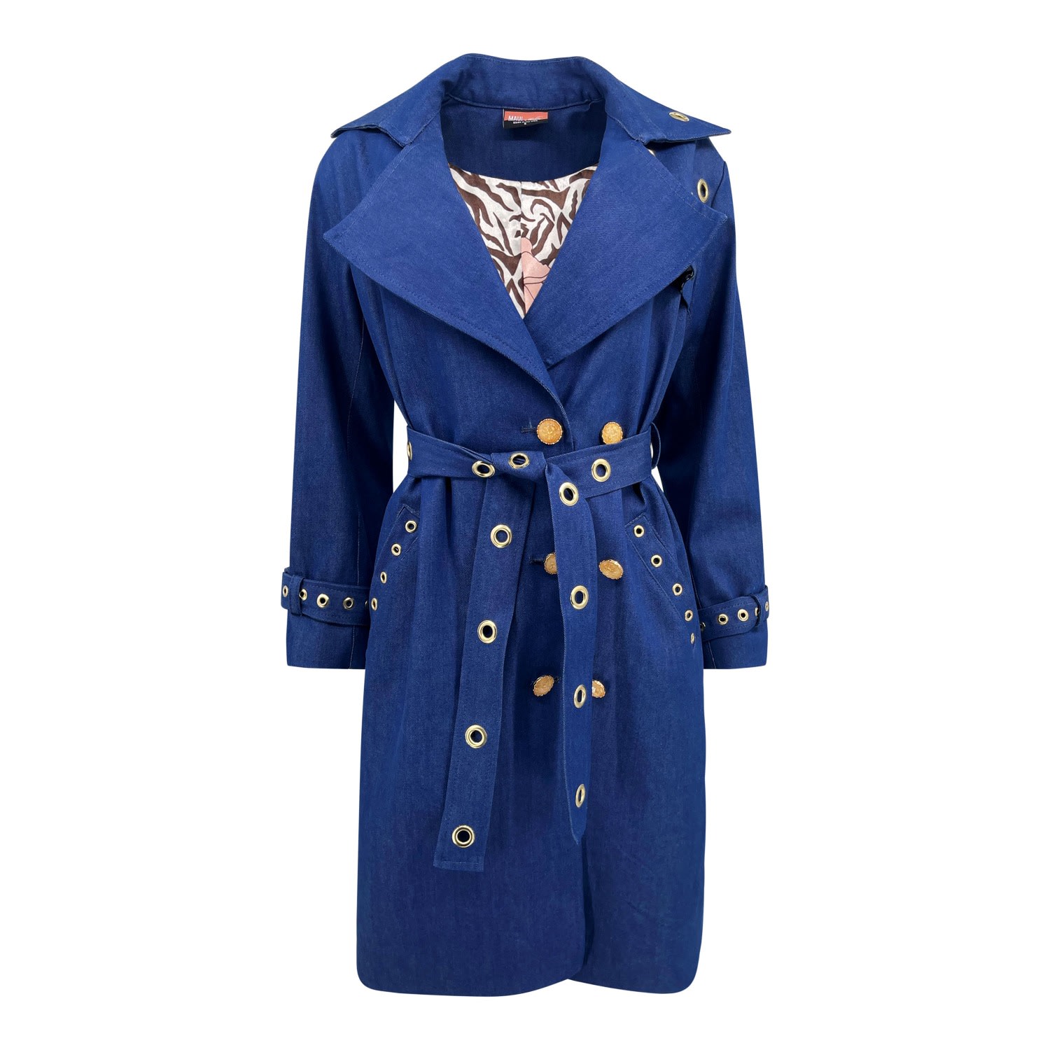 Maui X Lolita Women's Blue Bellina Denim Trench Coat In Blue