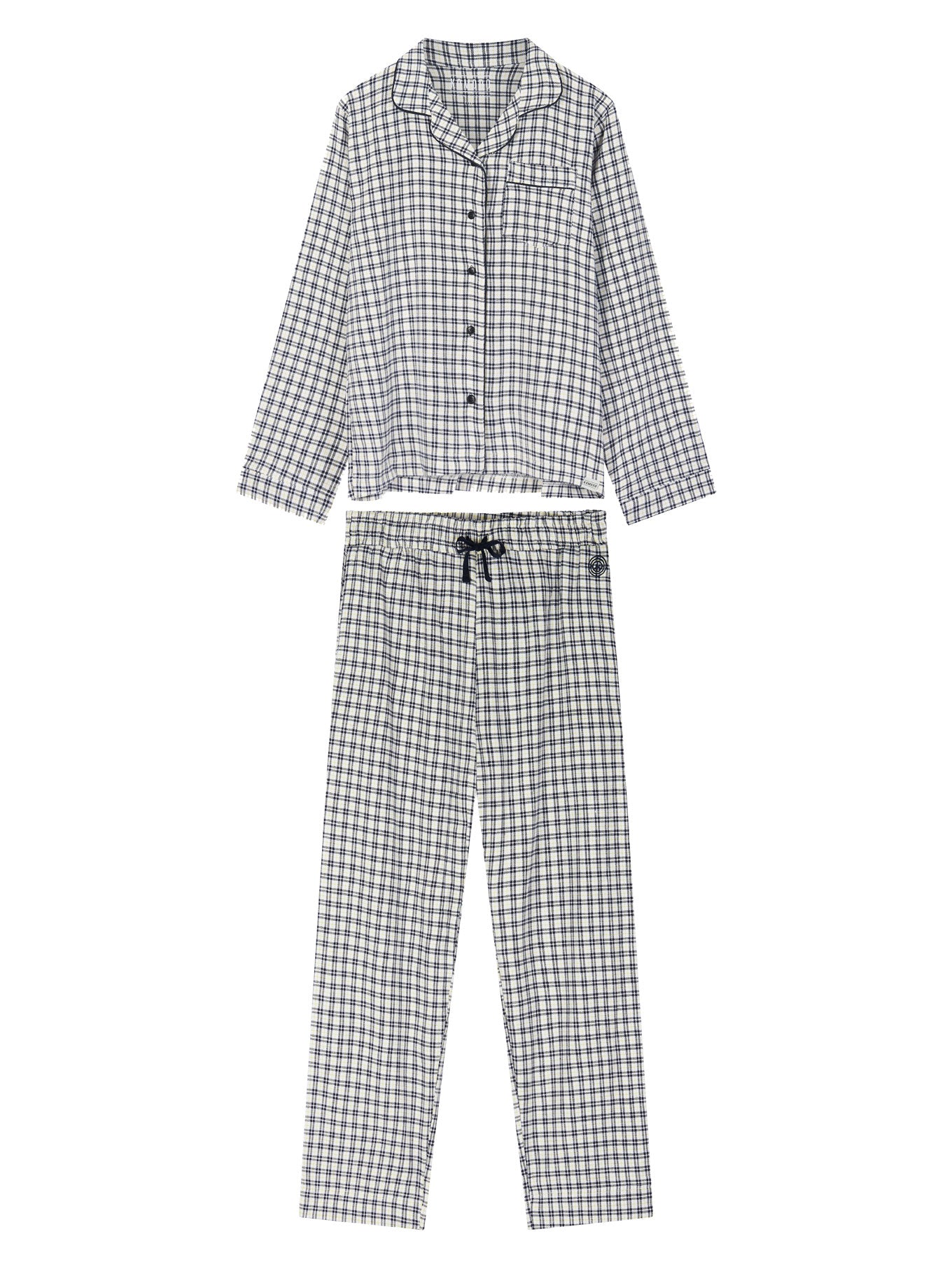 Komodo Jim Jam Womens - Gots Organic Cotton Pyjama Set White