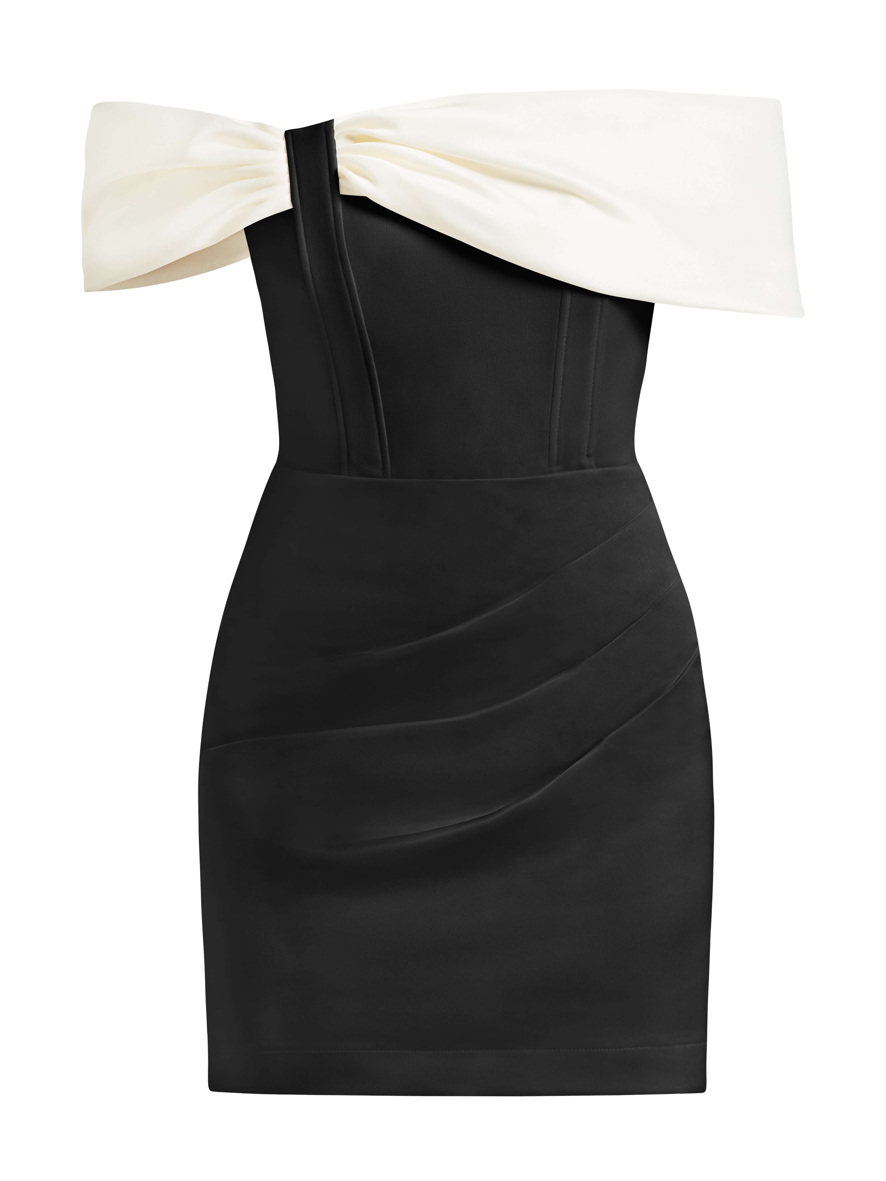 Women's Black / White Signature Of The Sun Satin Mini Dress - Black & White | Medium | Tia Dorraine