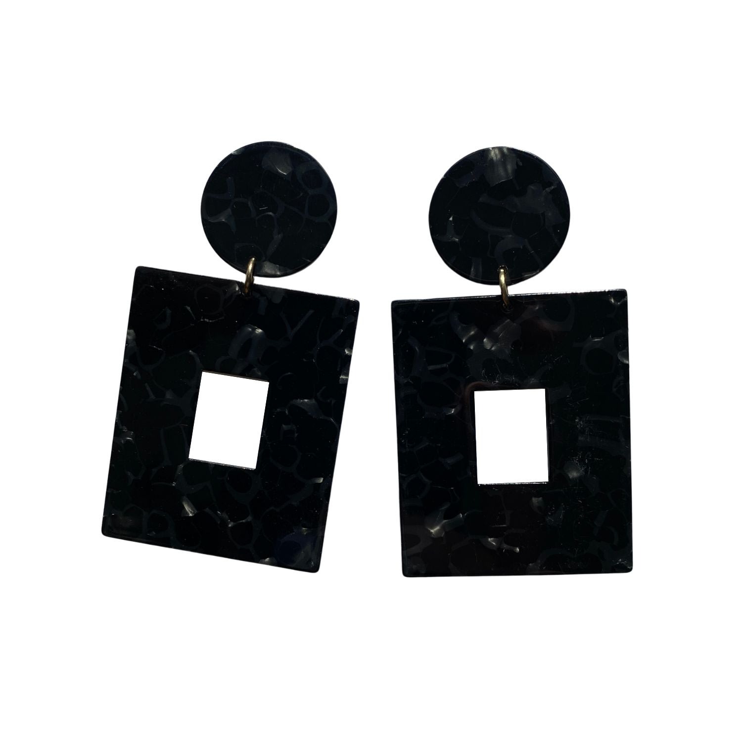 Closet Rehab Women's Open Square Drop Earrings In Black
