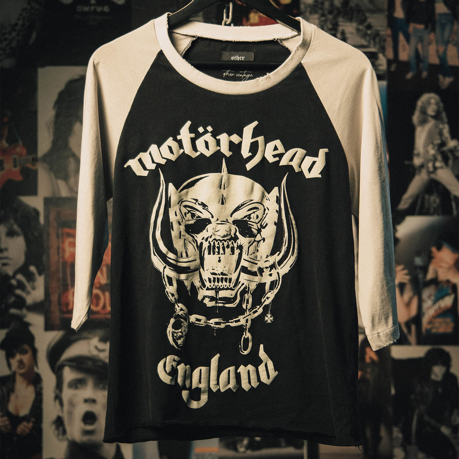 Motorhead England Vintage Band Baseball T Shirt Worn Black by Other