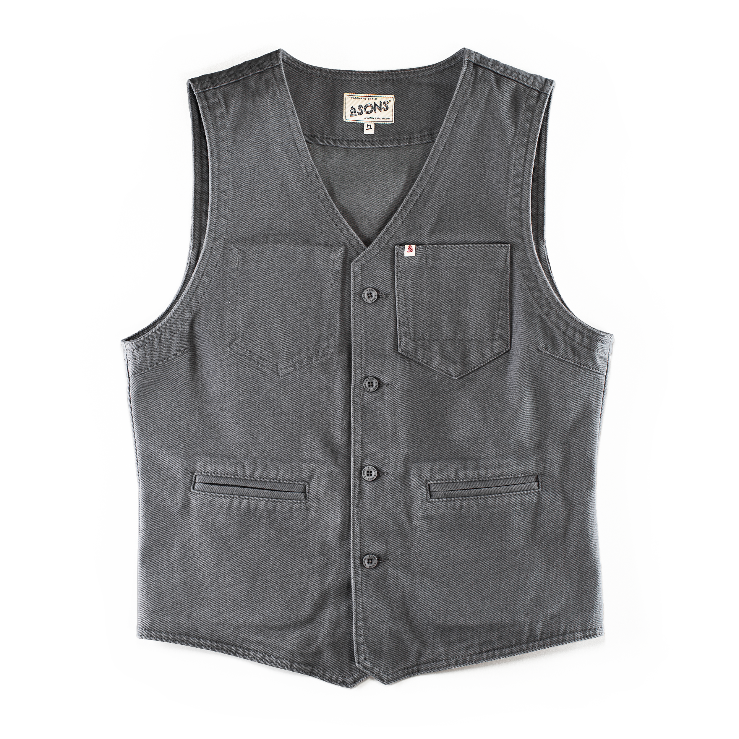 &sons Trading Co Men's &sons Grey Lincoln Waistcoat Vest In Gray