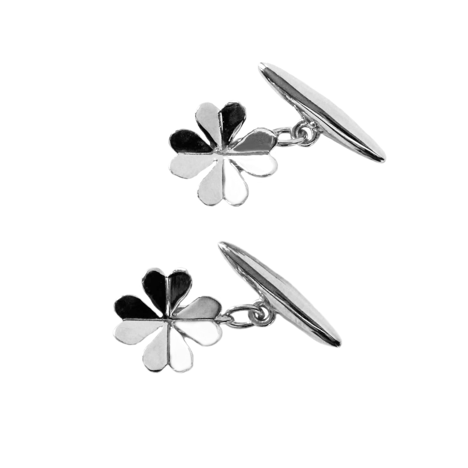 Men's Lucky Clover Cufflinks– Silver | Lee Renee