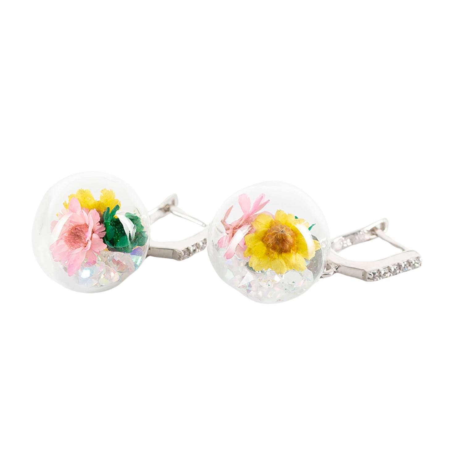 Black And Wild Women's Spring Flower Silver Earrings In Silver