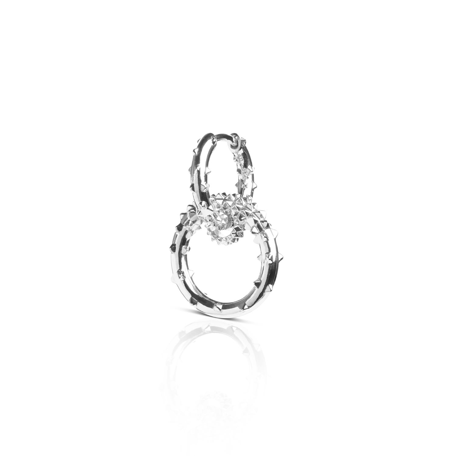 Kasun Women's Small Double Hoop Earrings – Silver
