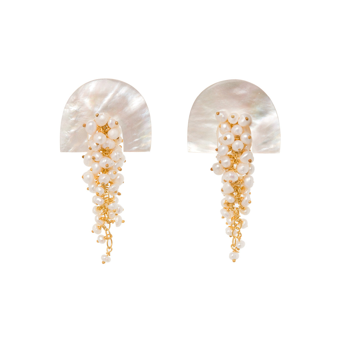 Freya Rose Hakuro Gold Midi Earrings In Multi