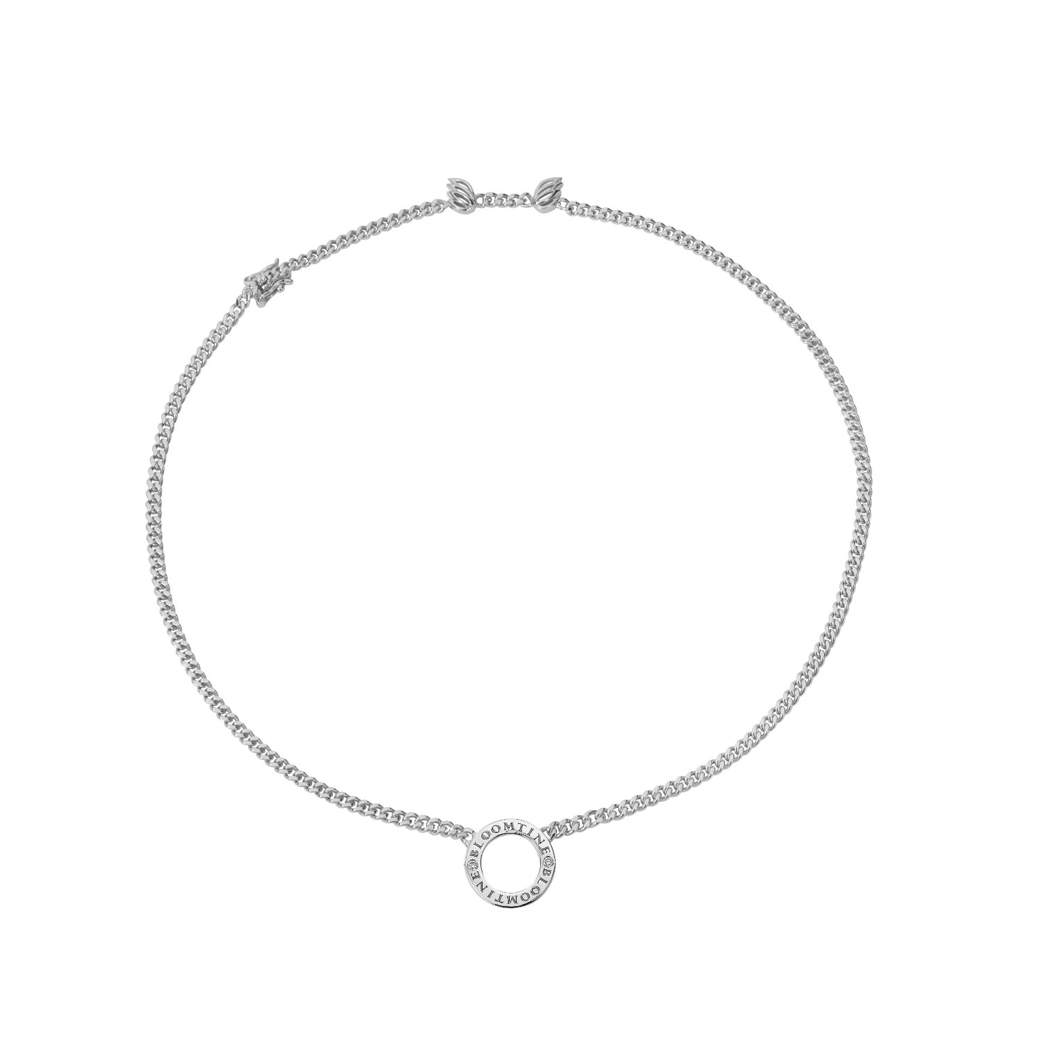Bloomtine | Earth Angel Hq Women's Mini Halo Wings™ Sterling Silver Diamond Angel Choker In Silver