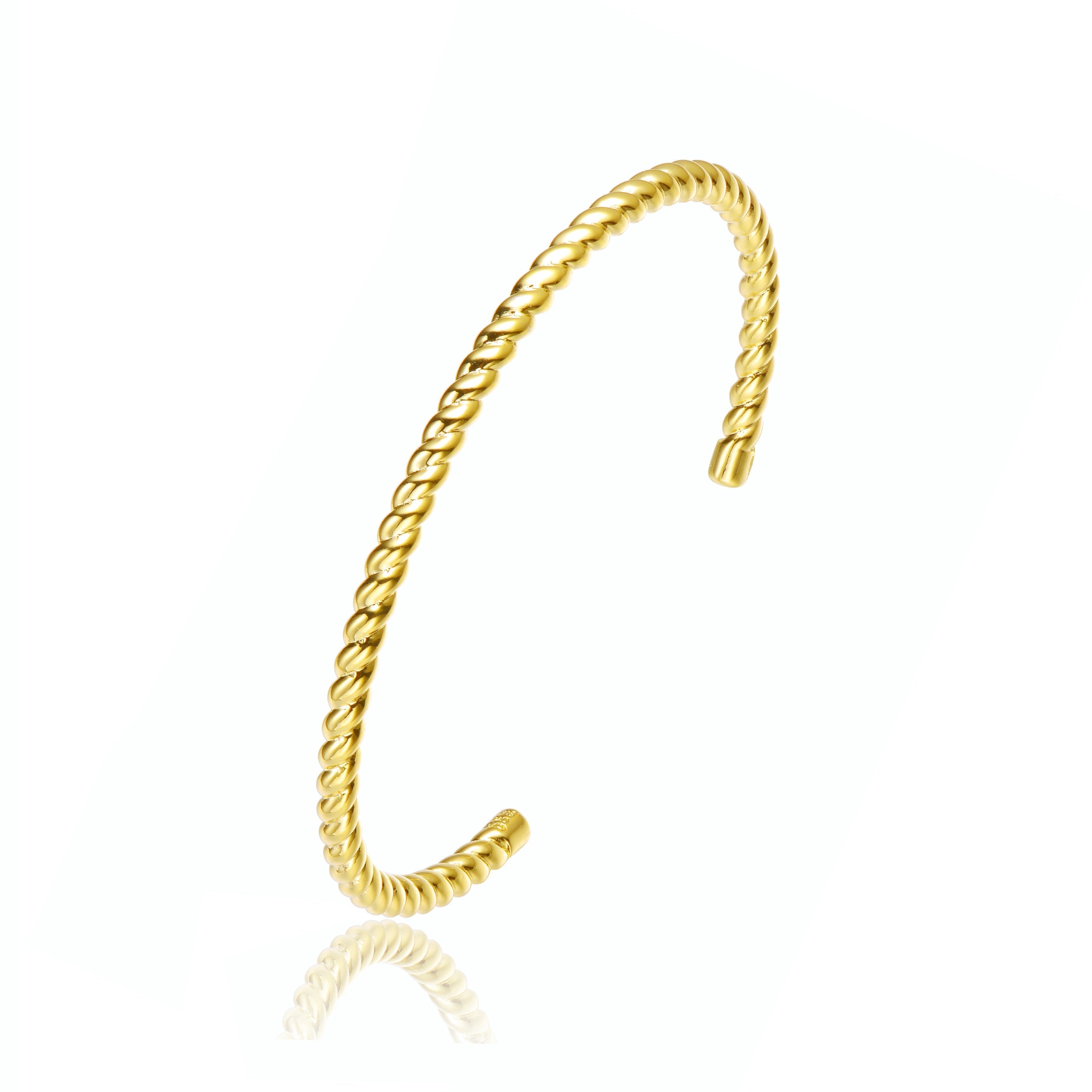 Genevive Jewelry Women's Gold Plated Beaded Cuff Bracelet In Gold